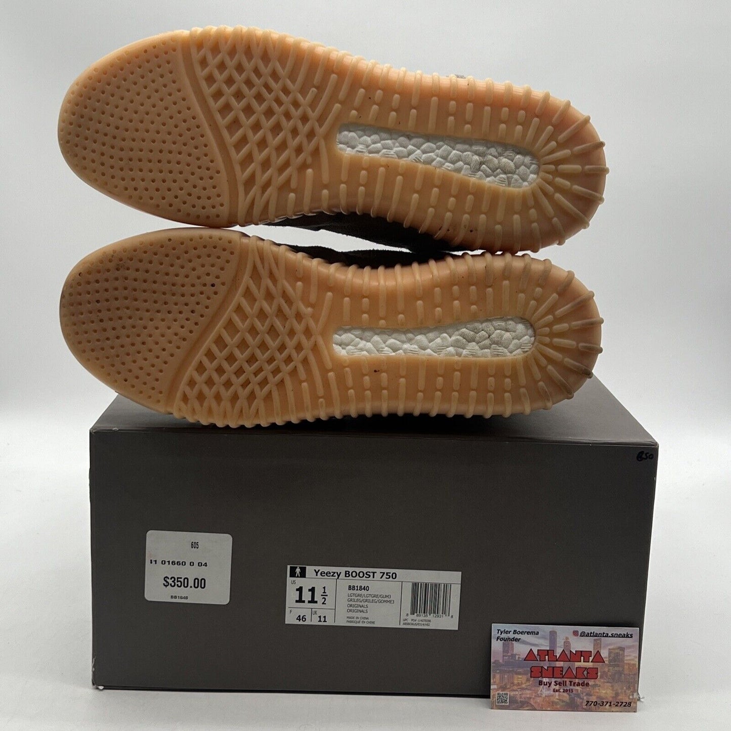 Size 11.5 - adidas Yeezy Boost 750 Grey Gum Suede (BB1840)