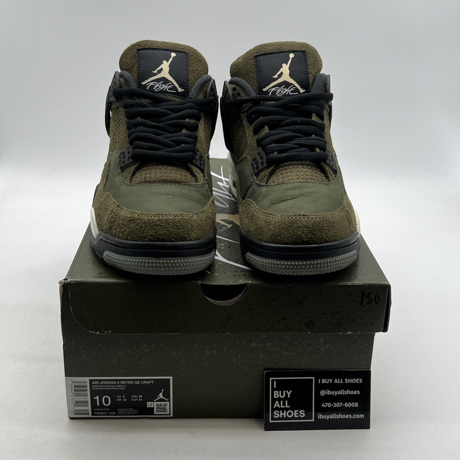Size 10 - Air Jordan 4 SE Retro Low Craft - Olive (FB9927-200)