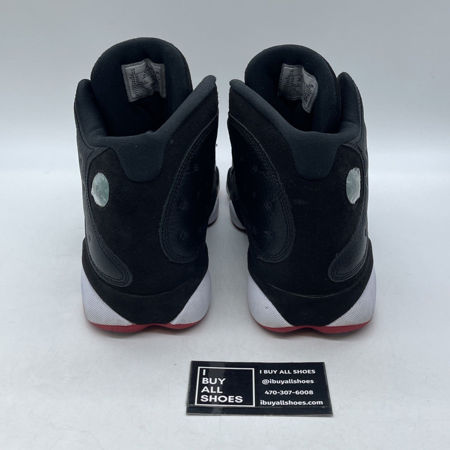 Size 12 - Jordan 13 Retro Mid Playoff Black White Suede Leather (414571-062)
