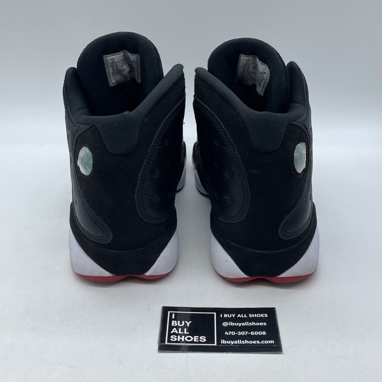 Size 12 - Jordan 13 Retro Mid Playoff Black White Suede Leather (414571-062)