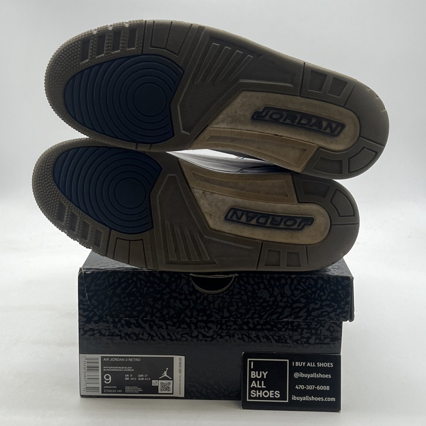 Size 9 - Air Jordan 3 Retro Mid Racer Blue (CT8532-145)