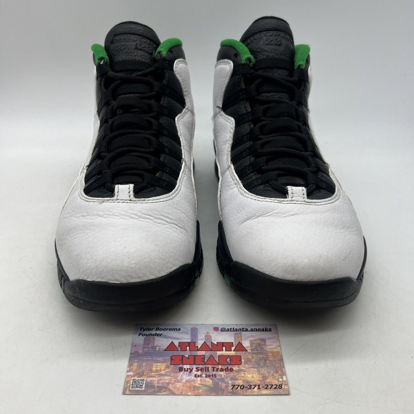 Size 8.5 - Air Jordan 10 Retro 2019 Seattle White Black Green Leather 310805-137