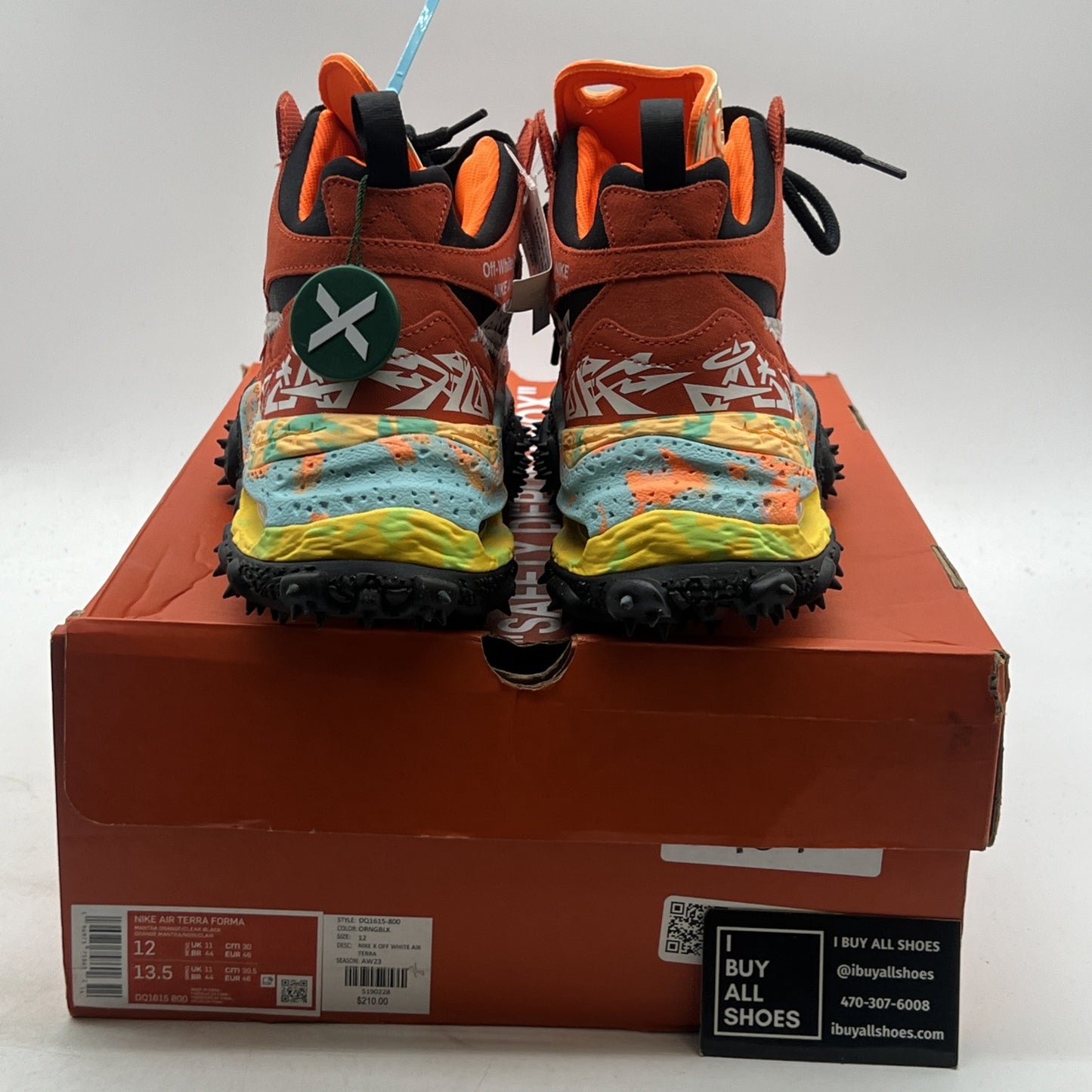 Size 12 - Nike Off-White x Air Terra Forma Mantra Orange (DQ1615-800)