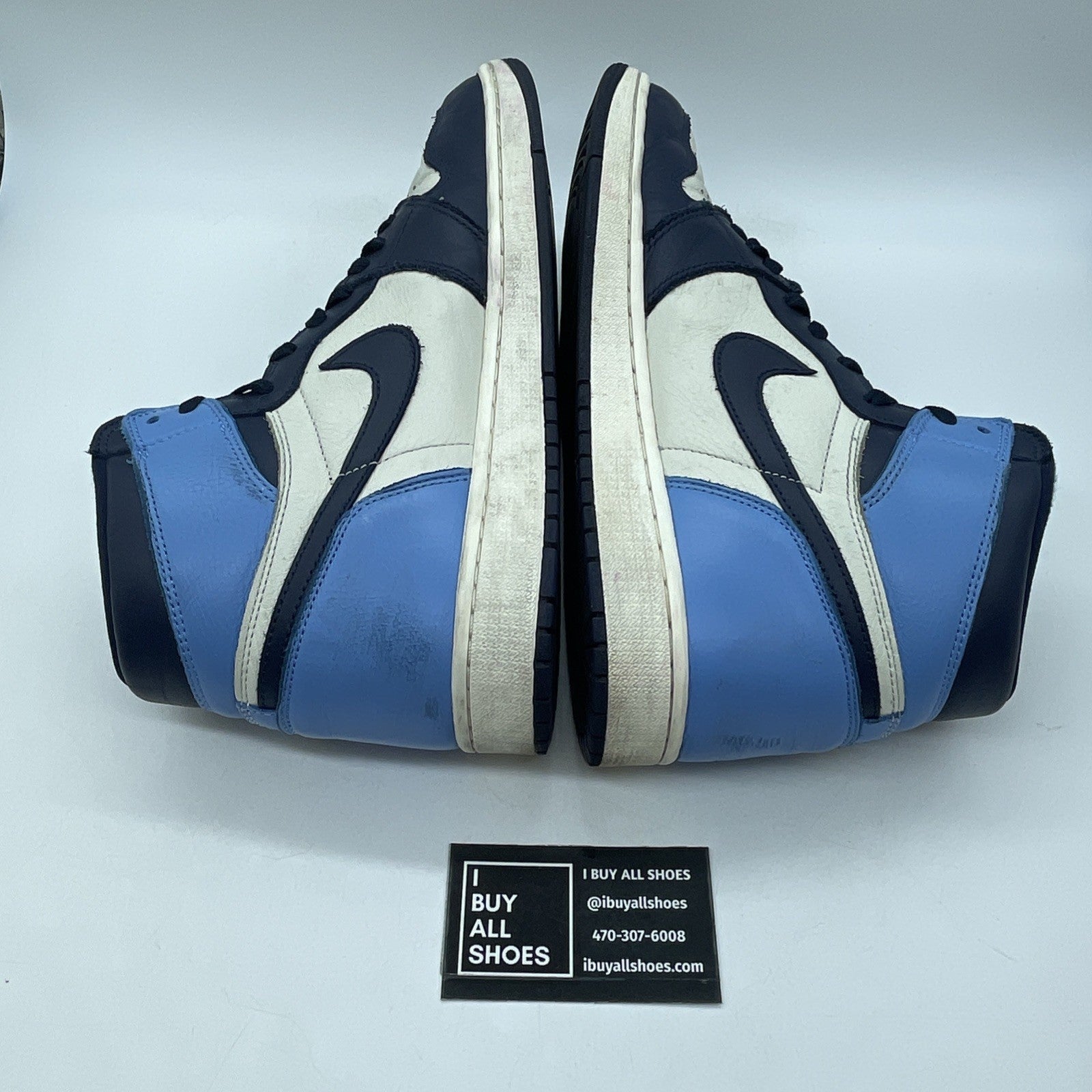 Size 12 - Jordan 1 Retro OG High Obsidian UNC Blue White Leather (555088-140)