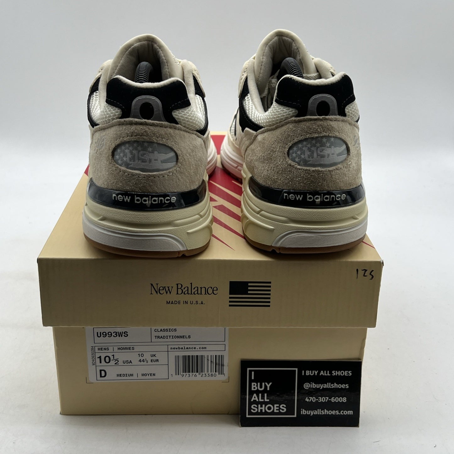 Size 10.5 - New Balance Teddy Santis x 993 Made in USA Sea Salt Black (U993WS)