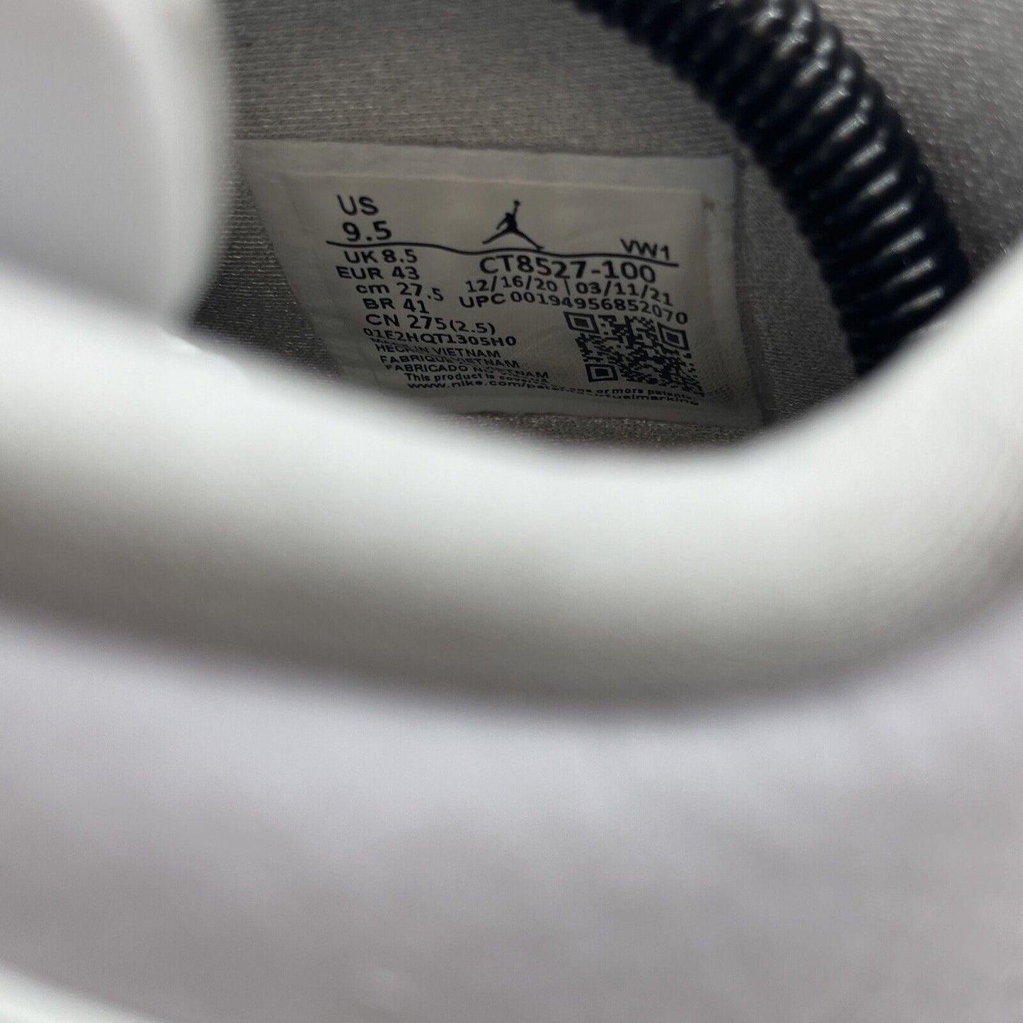 Size 9.5 - Jordan 4 Retro Mid White Oreo Grey White Leather (CT8527-100)