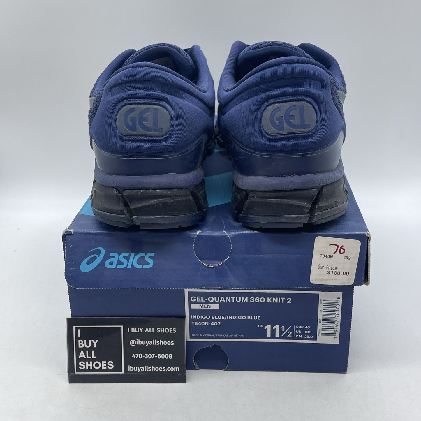 Size 11.5 - ASICS Gel Quantum 360 Knit Navy Blue (T84ON)