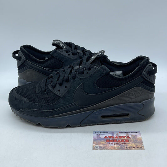Size 12 - Nike Air Max Terrascape 90 Triple Black Suede Leather (DQ3987-002)