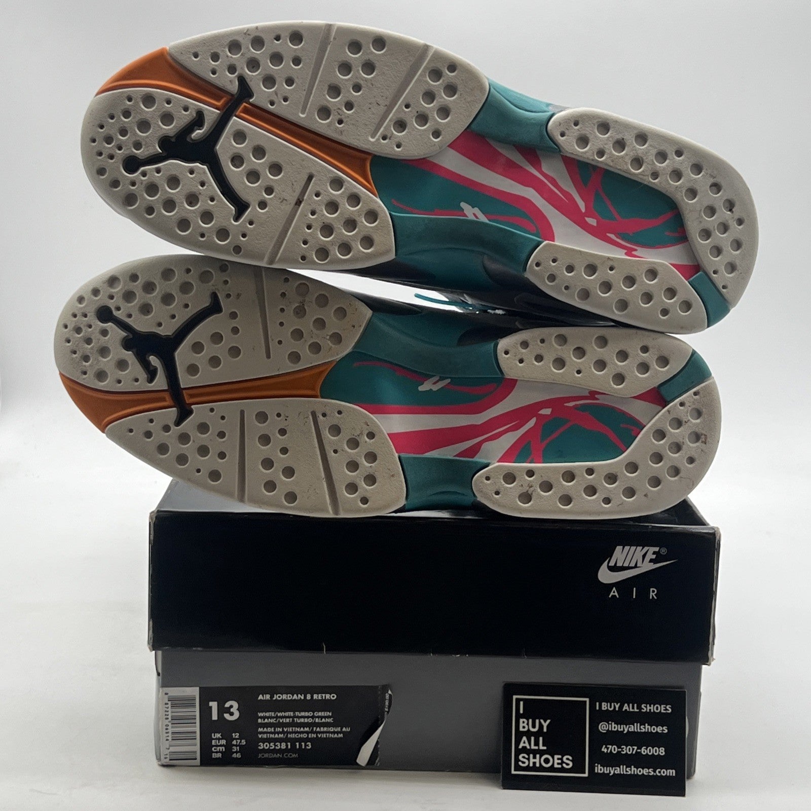 Size 13 - Air Jordan 8 Retro South Beach (305381-113)