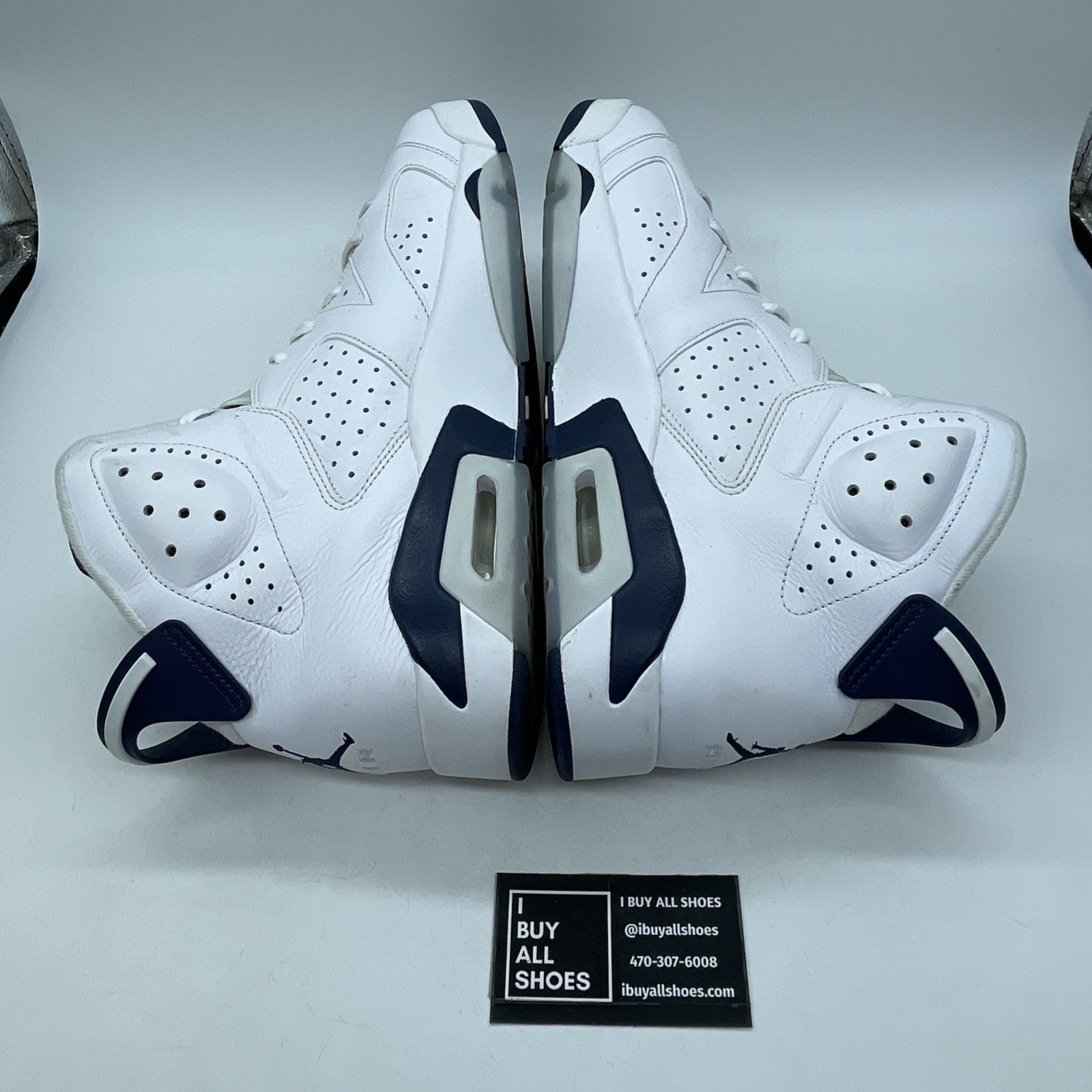Size 13 - Jordan 6 Retro Midnight Navy White Leather (CT8529-141)