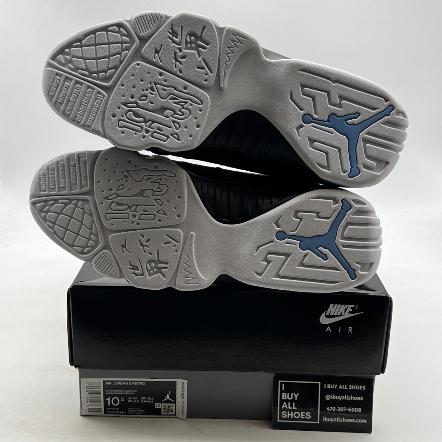 Size 10.5 - Air Jordan 9 Retro University Blue 2020 (CT8019-140)