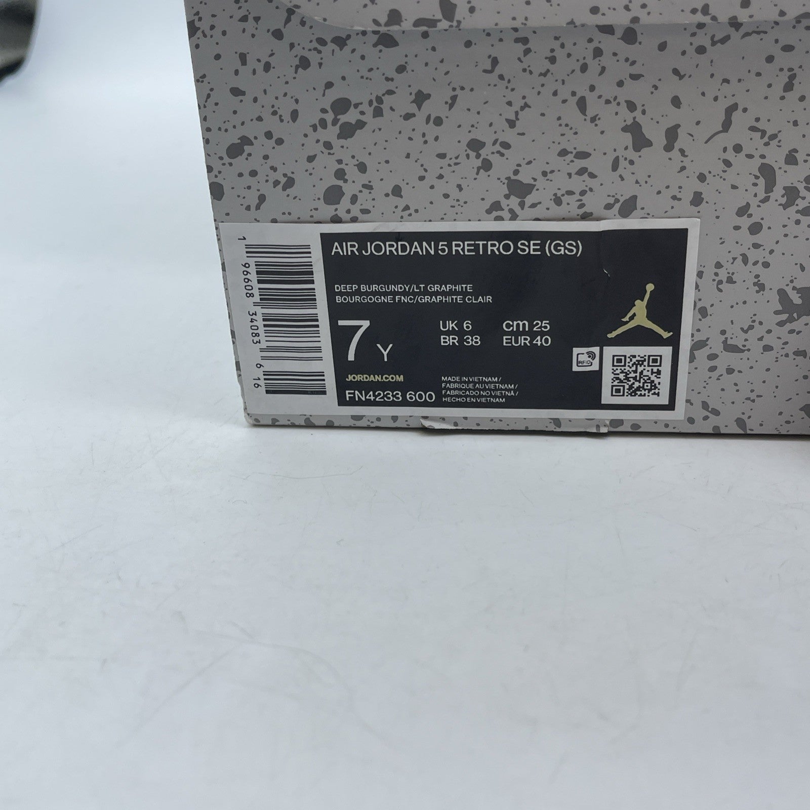 Size 7Y (GS) - Jordan 5 Retro SE 2023 Mid Burgundy Grey Suede (FN4233-600)