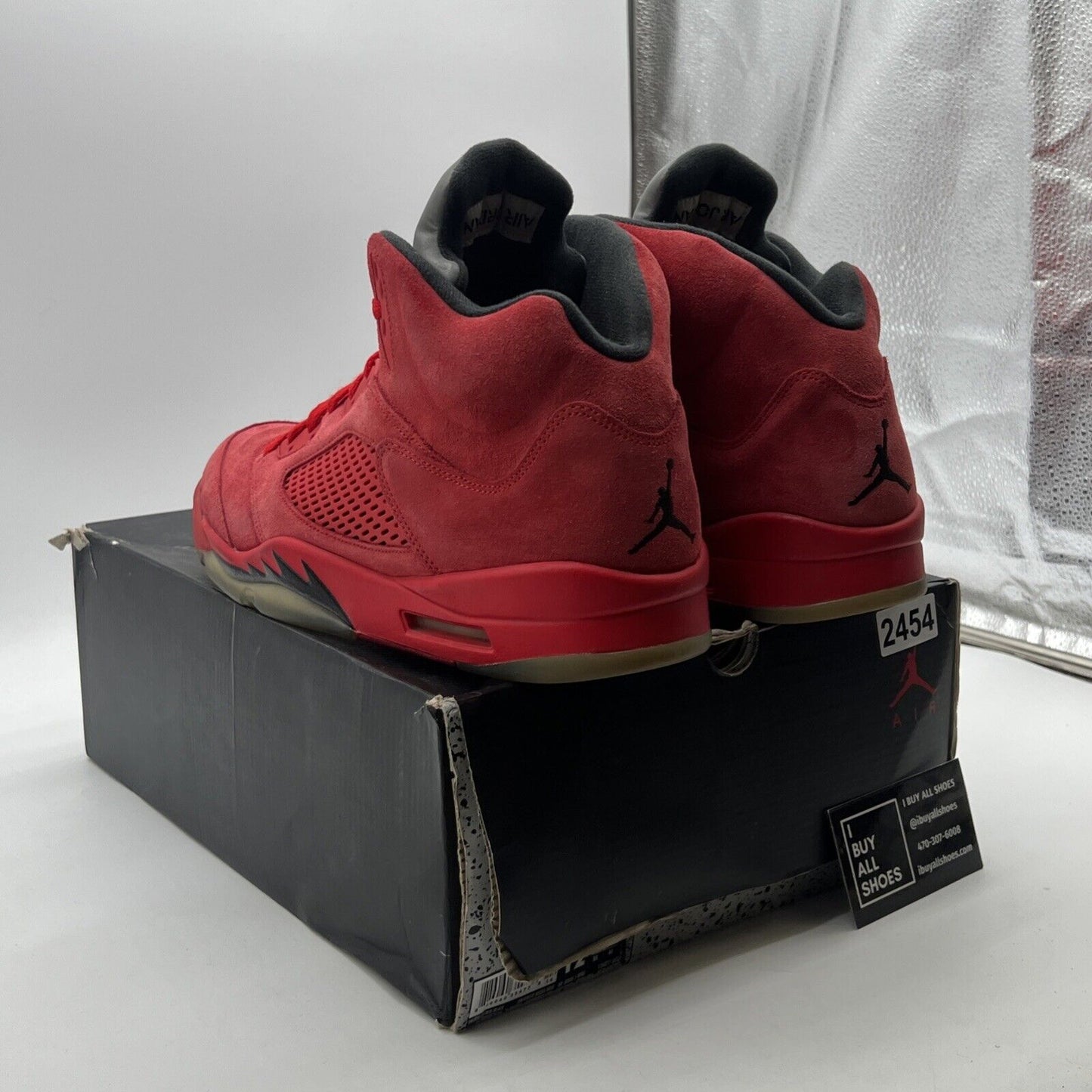 Size 12 - Air Jordan 5 Retro Red Suede (136027-602)