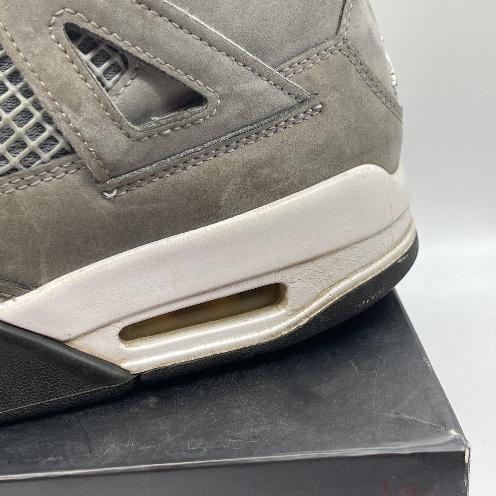 Size 9.5 - Jordan 4 Retro Low Cool Grey Silver White Suede (308497-007)