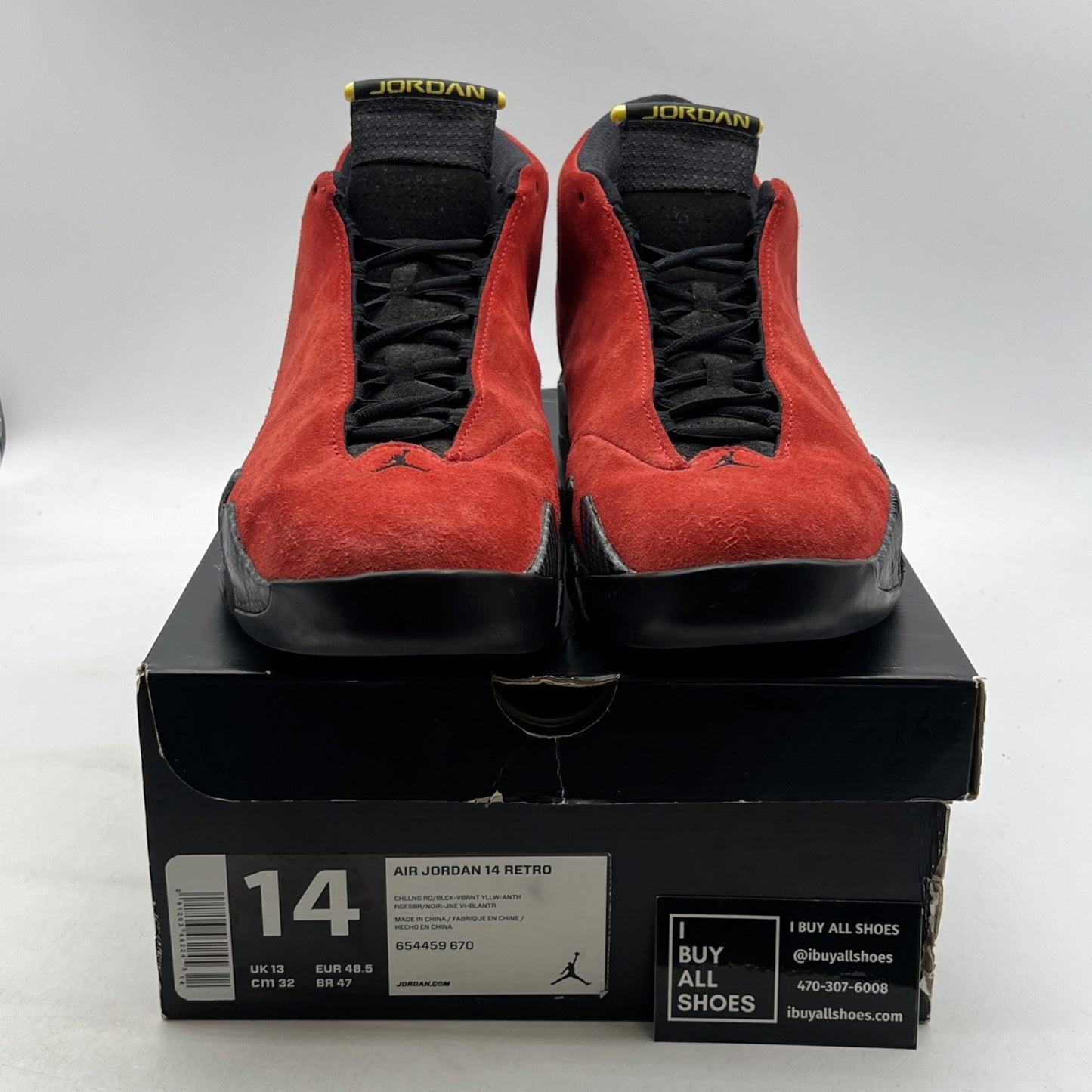 Size 14 - Air Jordan 14 Retro Ferrari (654459-670)