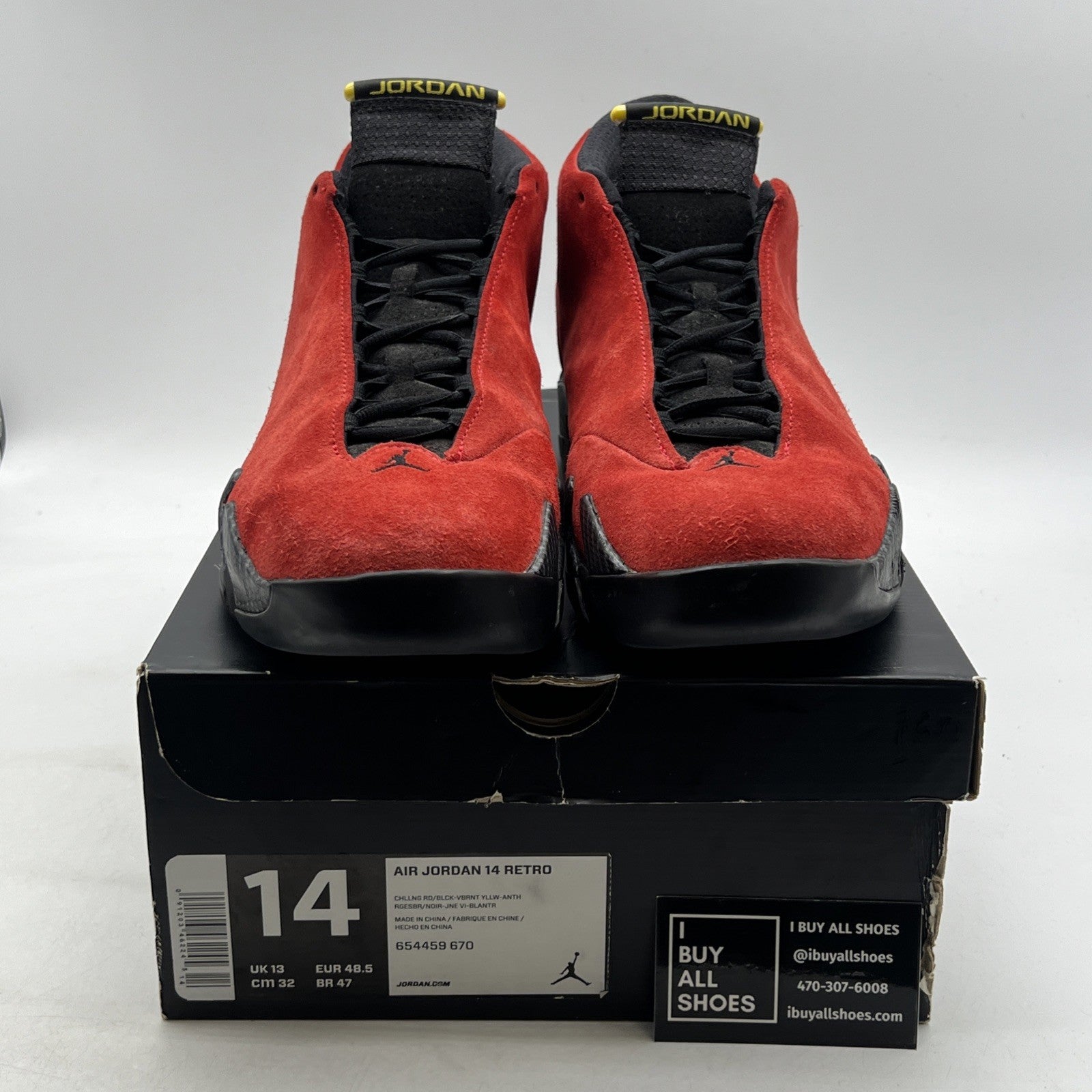 Size 14 - Air Jordan 14 Retro Ferrari (654459-670)