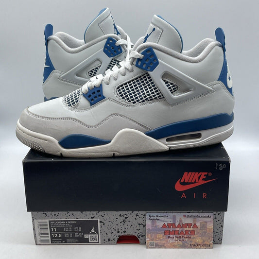 Size 11 - Air Jordan 4 Retro 2024 Military Blue Grey Suede (FV5029-141)