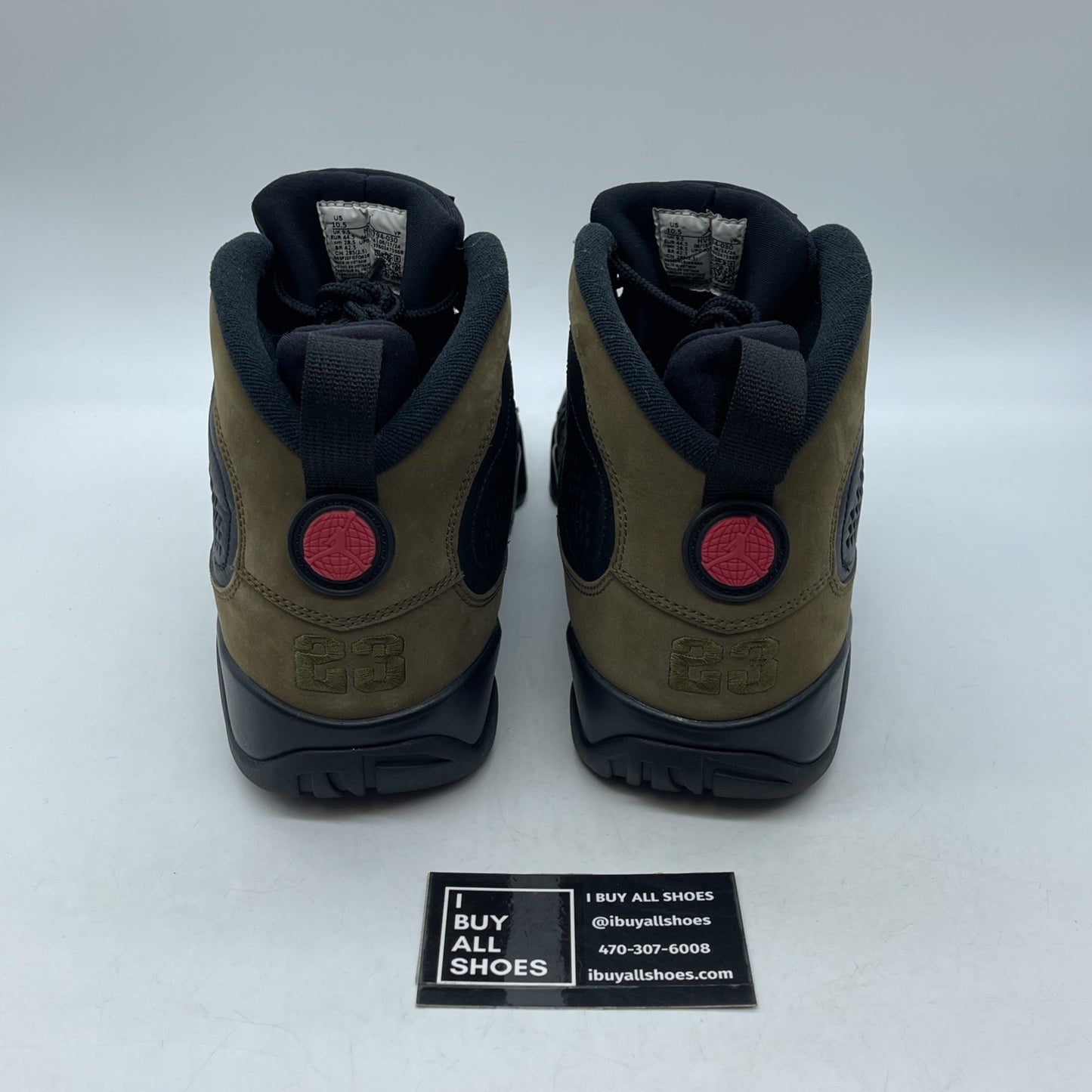 Size 10.5 - Air Jordan 9 Retro 2024 Olive Green Black Red Suede (HV4794-030)