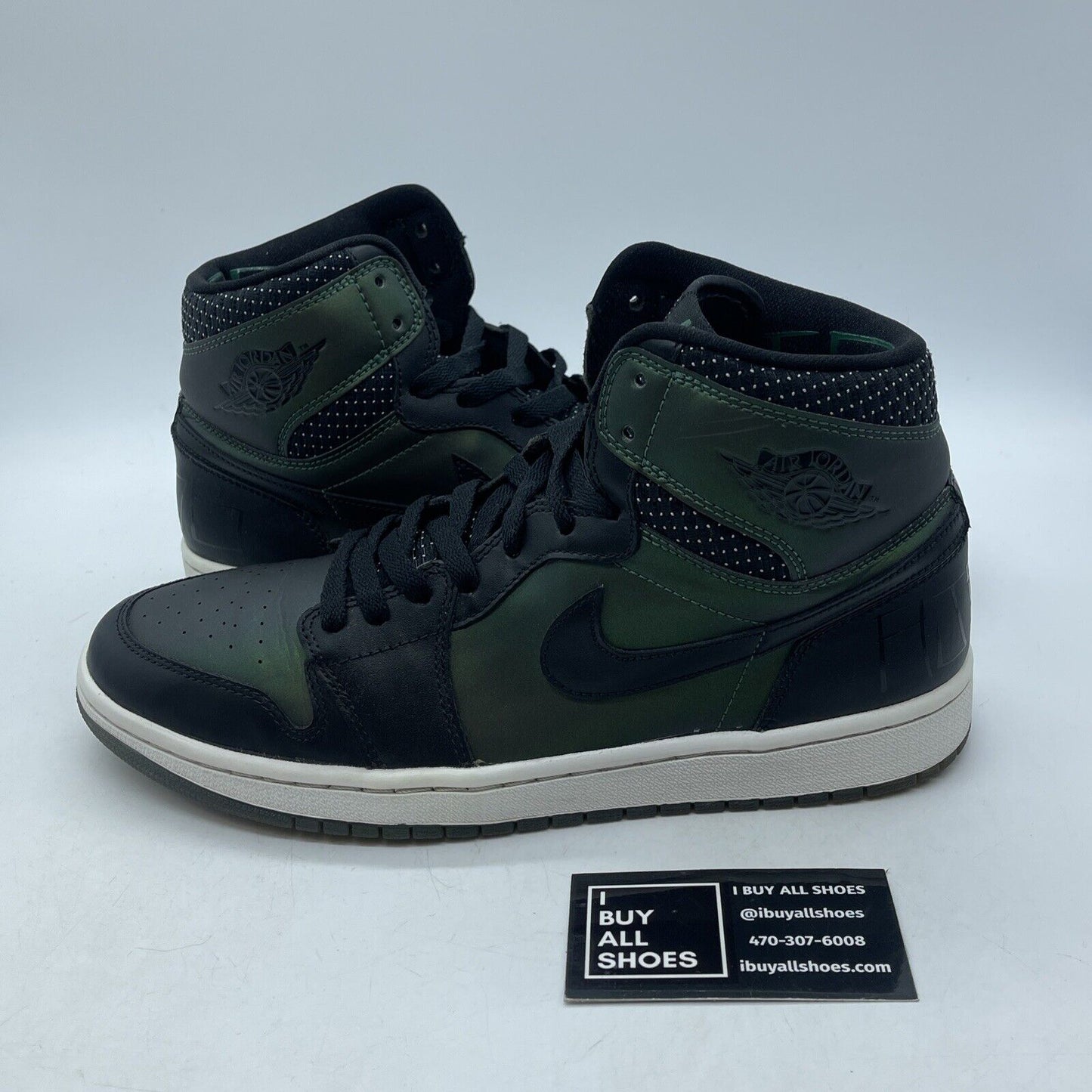 Size 9.5 - Craig Stecyk x Air Jordan 1 SB Black Green Leather (653532-001)