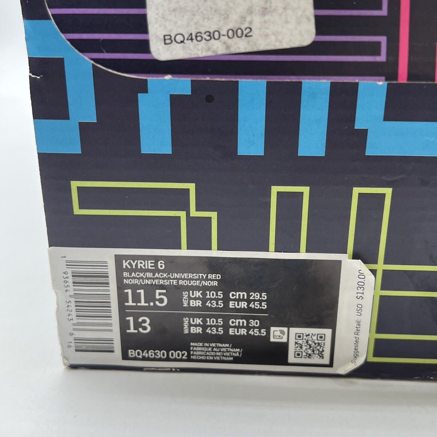 Size 11.5 - Nike Kyrie 6 Bred - (BQ4630-002)
