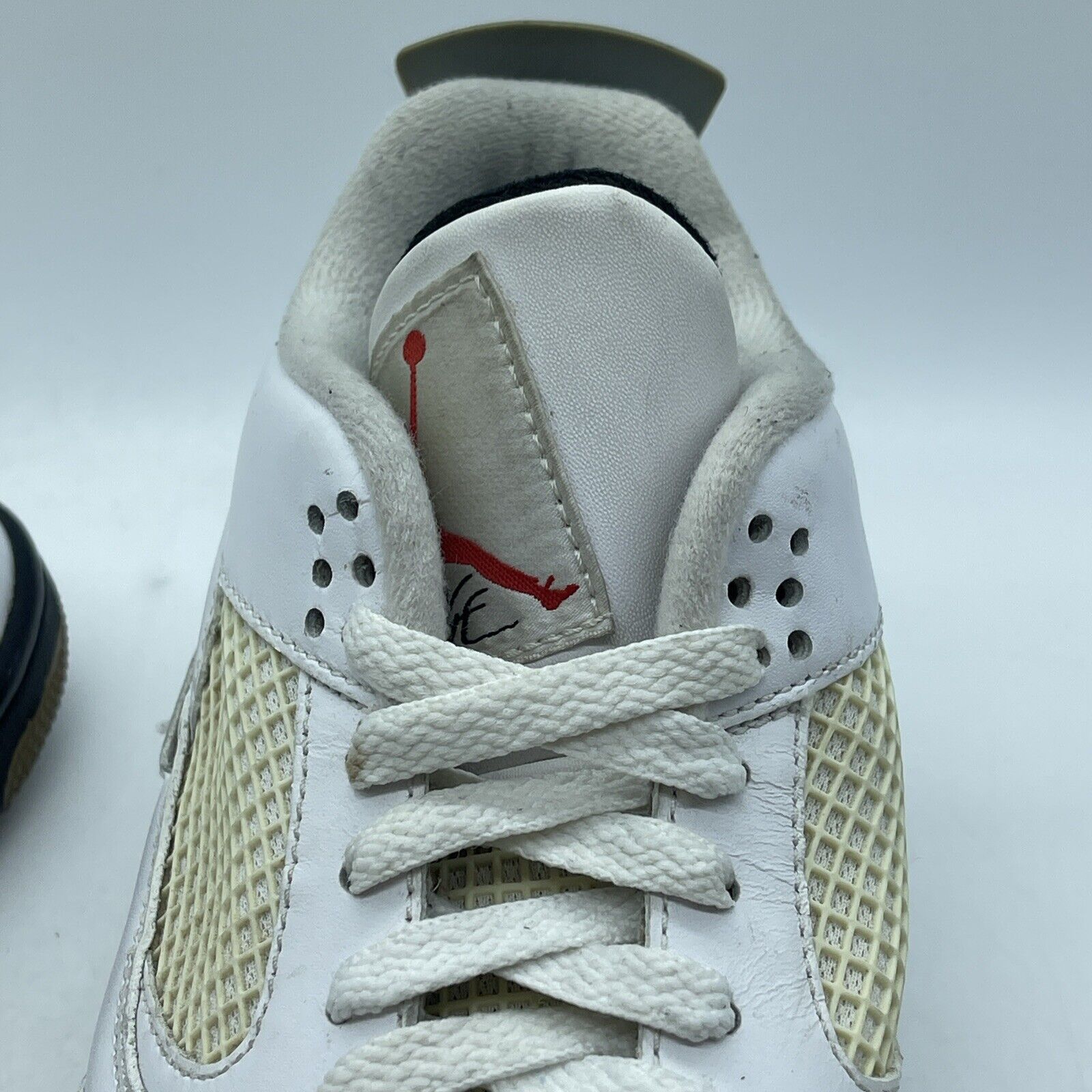 Size 10.5 - Jordan 4 Retro Cement 2012 White Red Black Leather (308497-103)