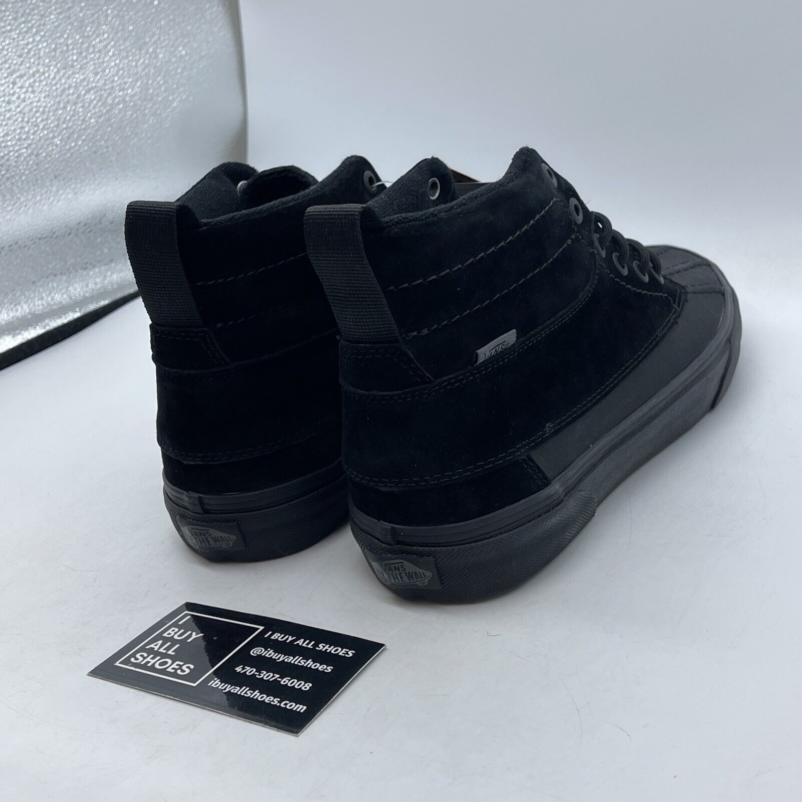 Size 9 - Vans Scotchgard Black SK-8 High black Suede Leather (721454)