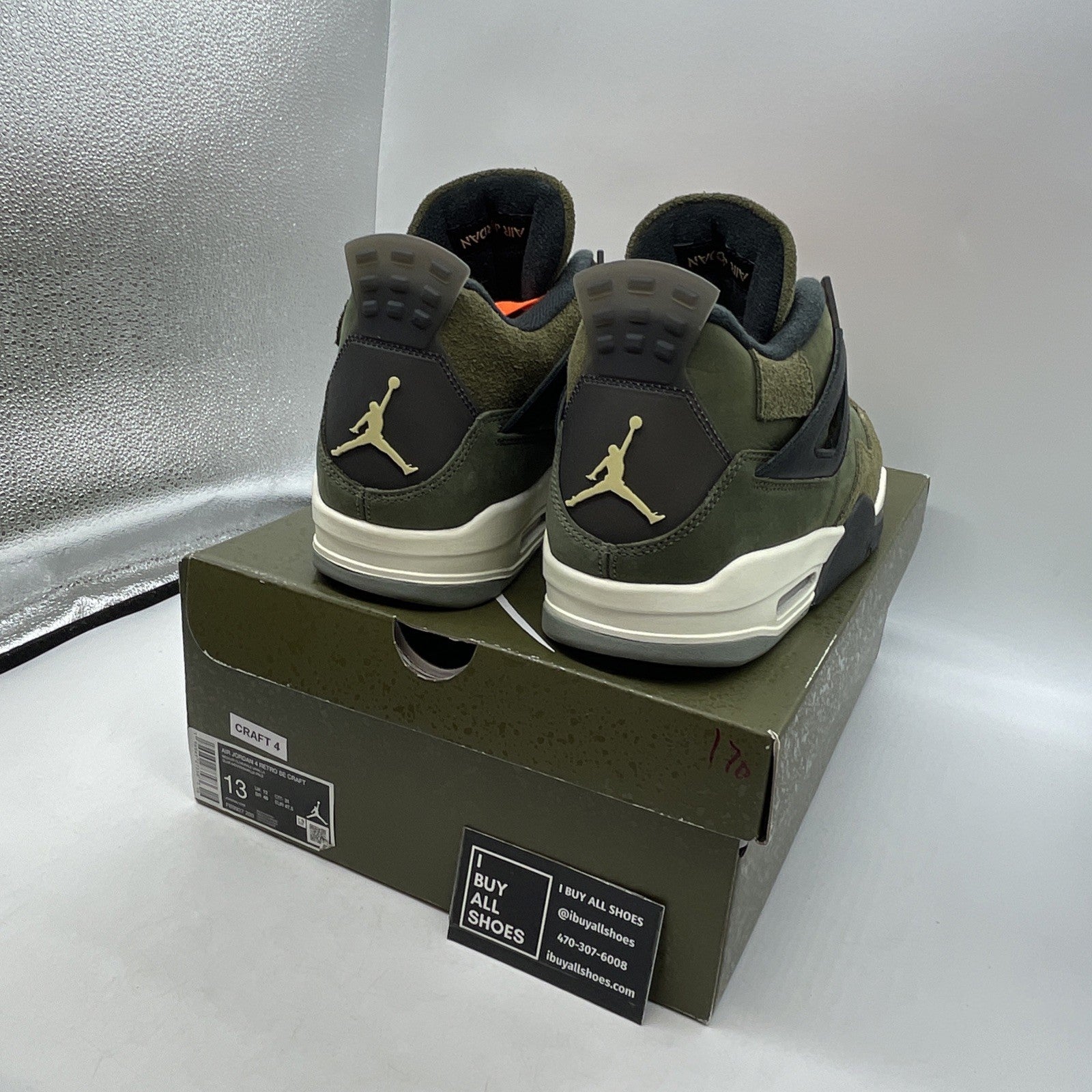 Size 13 - Air Jordan 4 SE Retro Low Craft - Olive (FB9927-200)