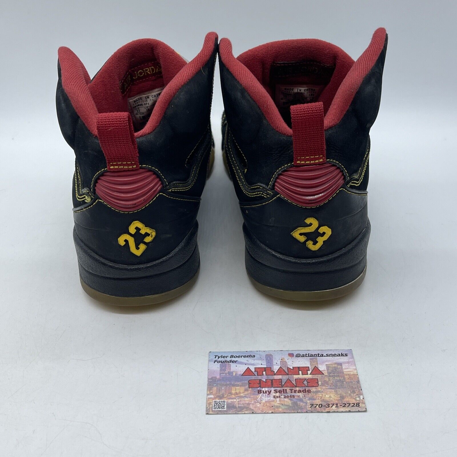 Size 11 - Jordan Sixty Plus Atlanta Hawks Yellow Black Suede (364806-071)