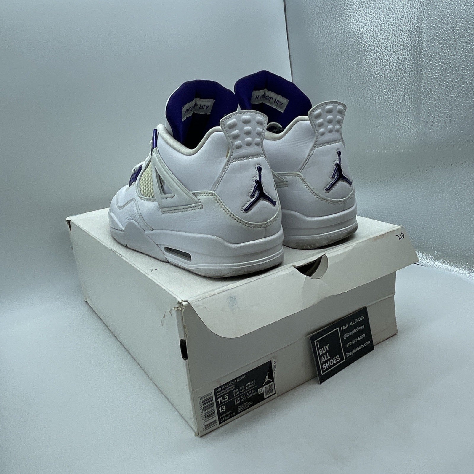 Size 11.5 - Air Jordan 4 Retro Mid Purple Metallic (CT8527-115)