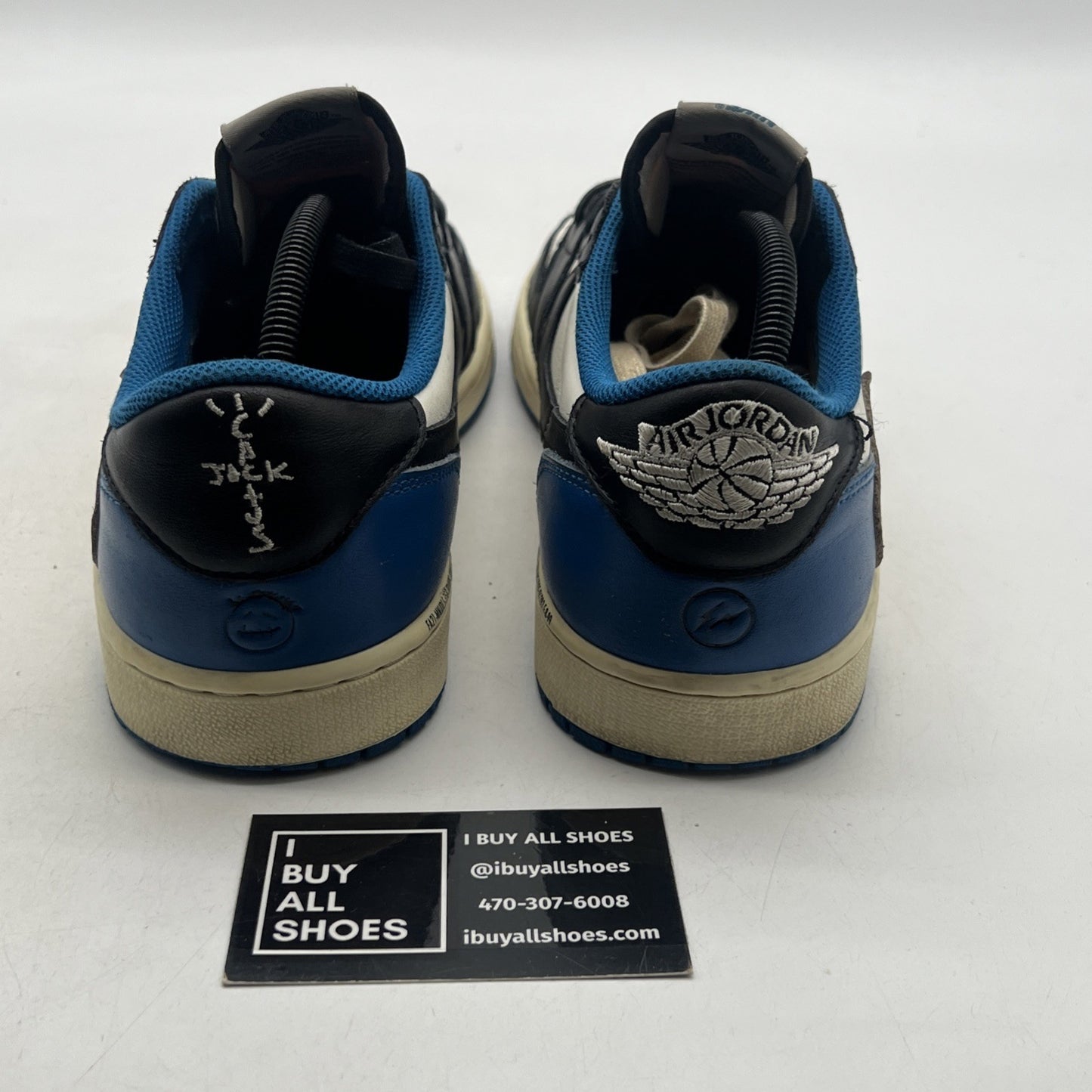 Size 10 - Jordan 1 Retro x Fragment Design x Travis Scott Low Blue (DM7866-140)