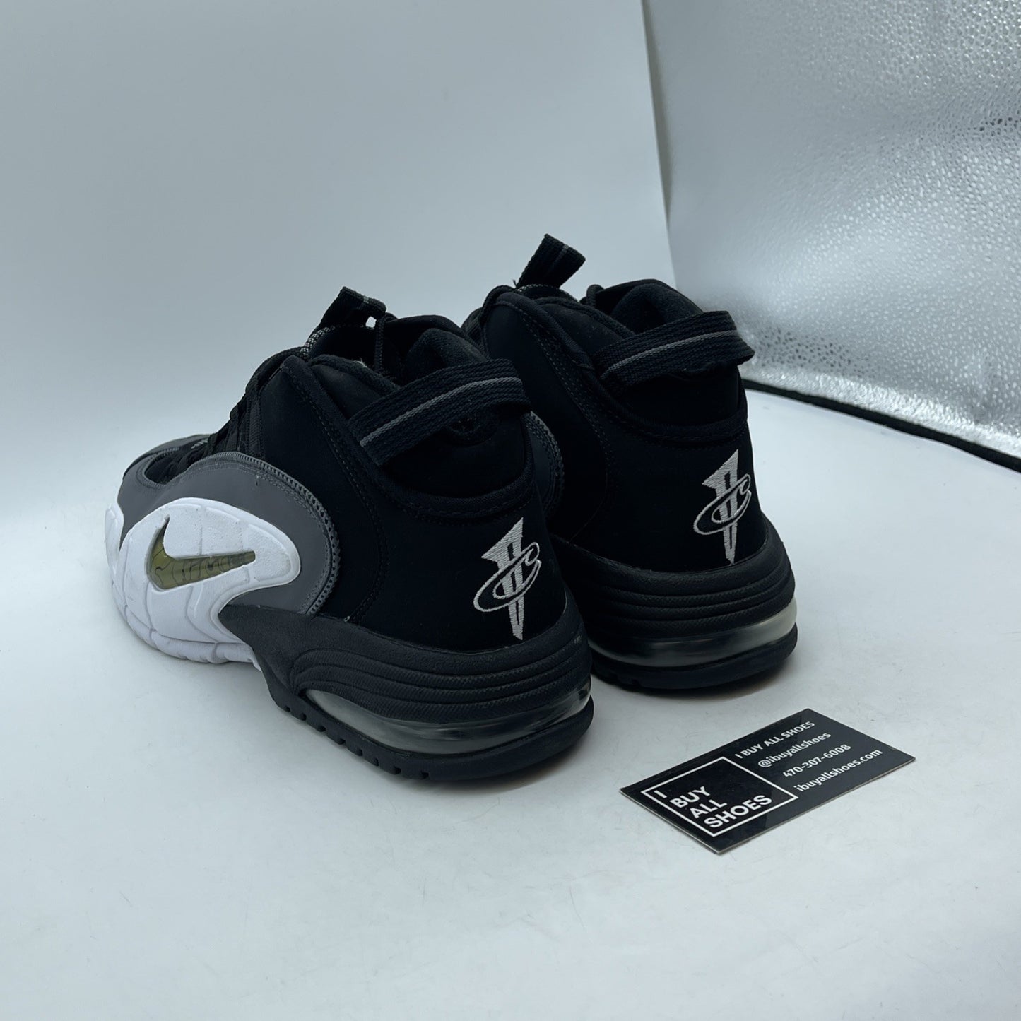 Size 13 - Nike Air Max Penny Charcoal Grey Black Suede (311089-004)