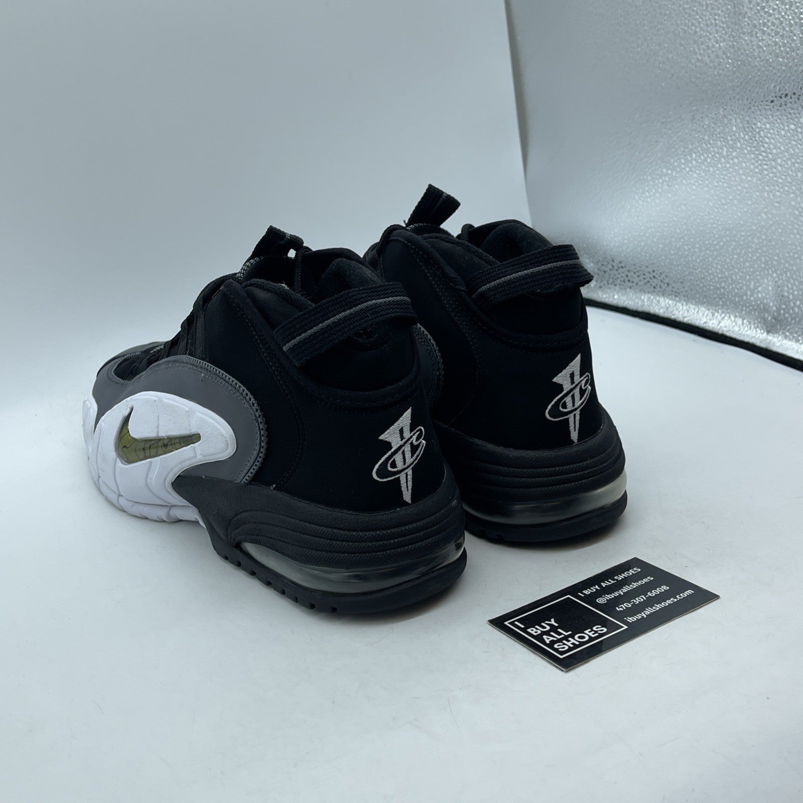 Size 13 - Nike Air Max Penny Charcoal Grey Black Suede (311089-004)