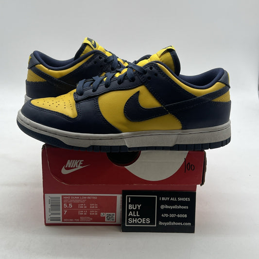 Size 5.5 - Nike Dunk Low Michigan 2021 (DD1391-700)