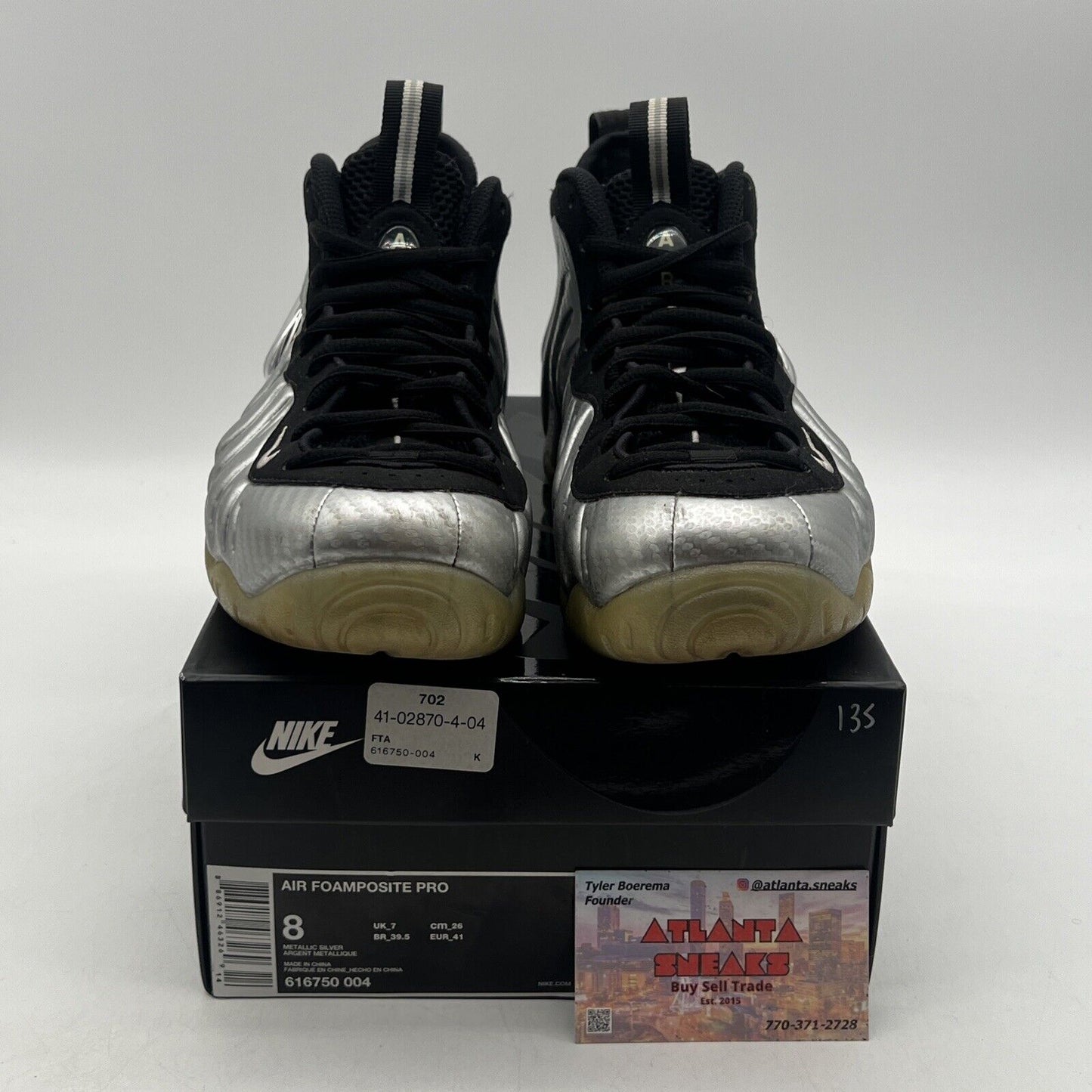 Size 8 - Nike Air Foamposite Pro ‘Silver Surfer’ Silver Suede  (616750-004)