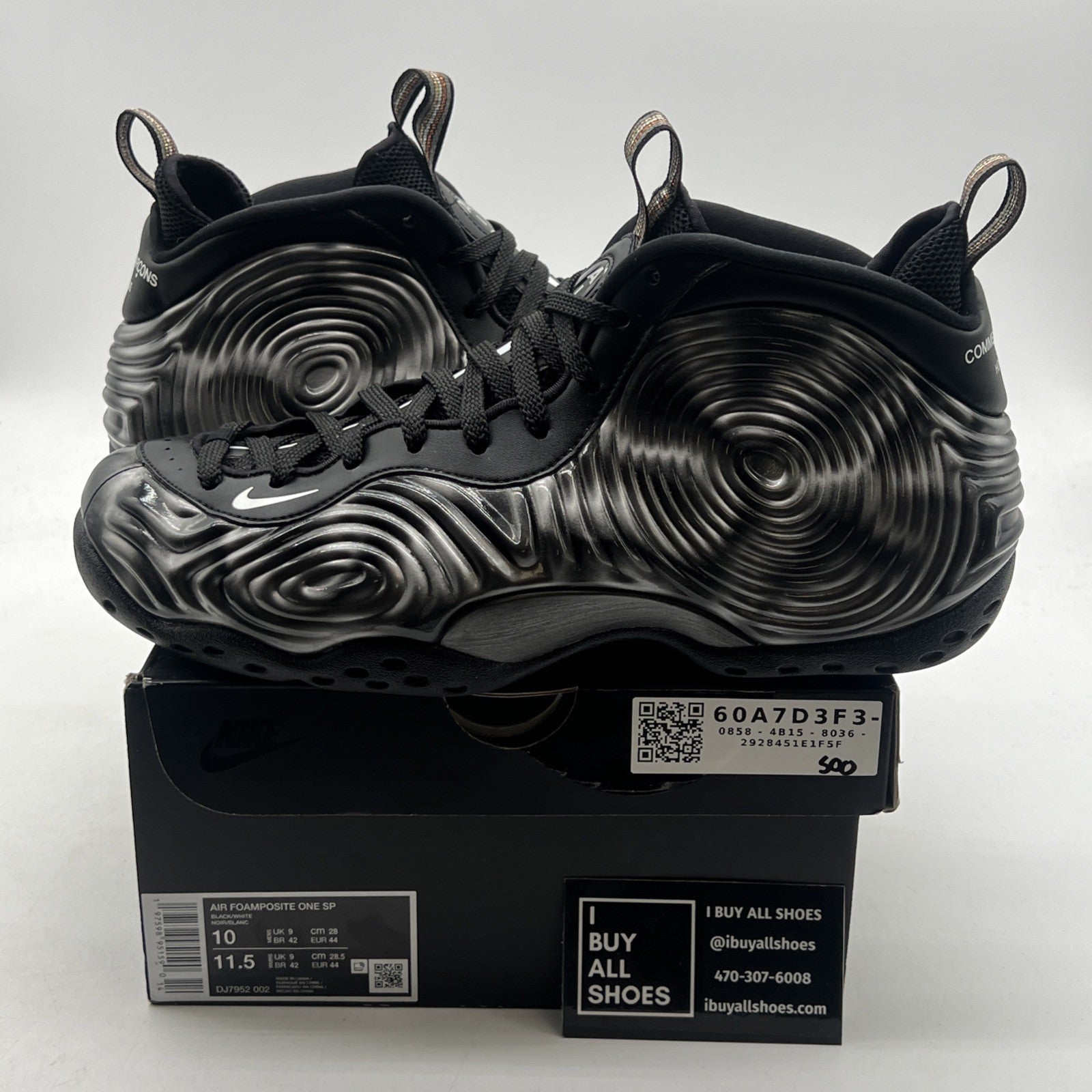 Size 10 - Nike Comme des Garçons Homme Plus x Air Foamposite One SP Cat Eye