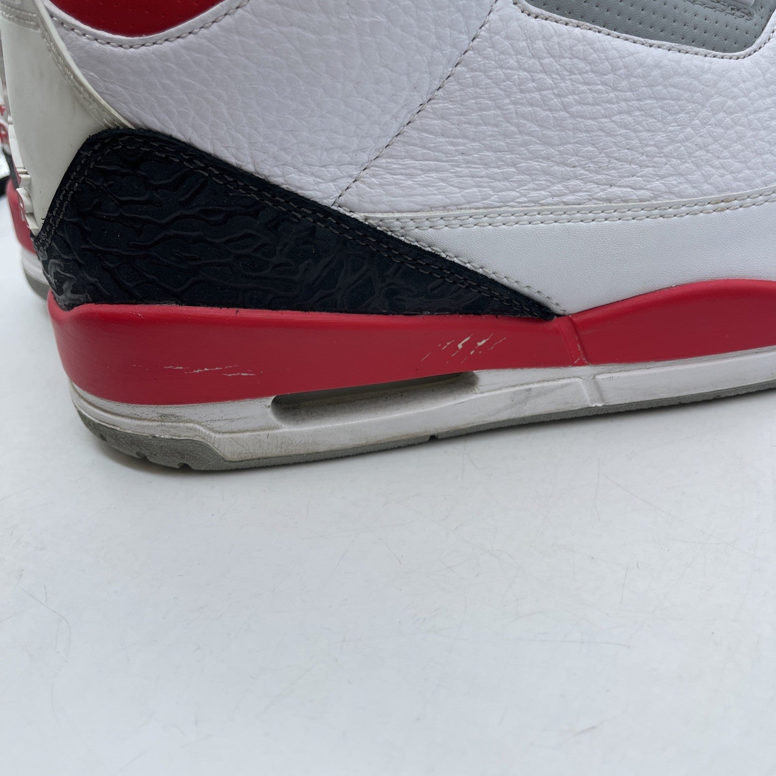 Size 12 - Air Jordan 3 Retro 2013 Fire Red White Grey Suede (136064-120)