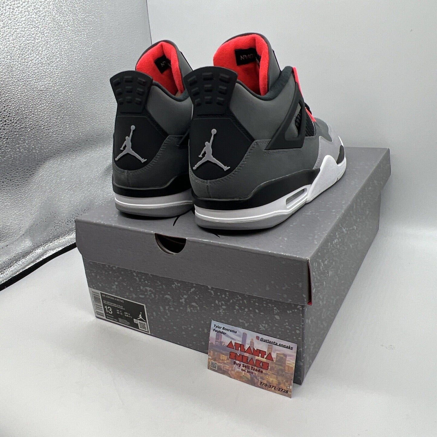 Size 13 - Jordan 4 Retro Mid Infrared Brand New Og All