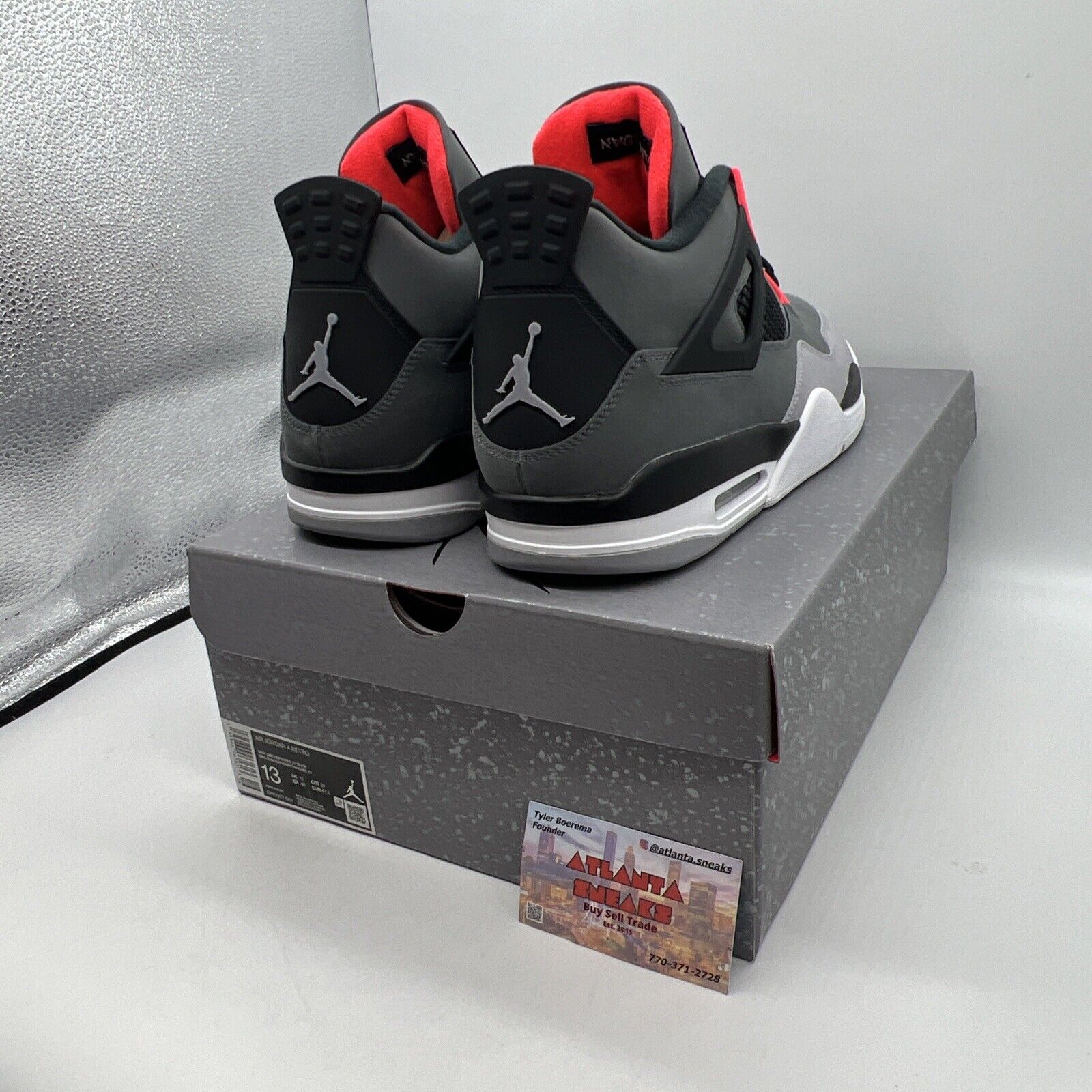 Size 13 - Jordan 4 Retro Mid Infrared Brand New Og All