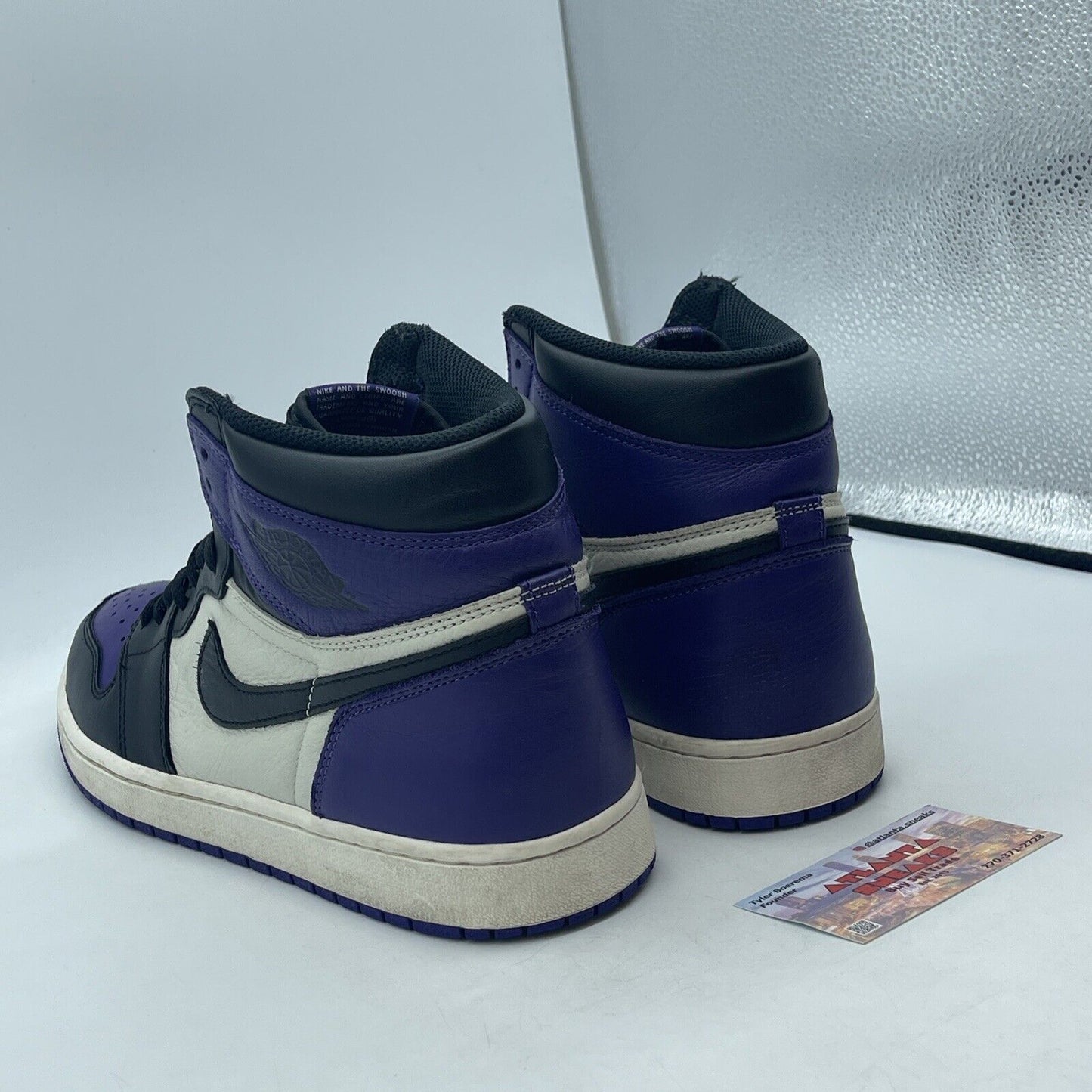 Size 12 - Air Jordan 1 Retro OG High Court Purple White Black (555088-501)