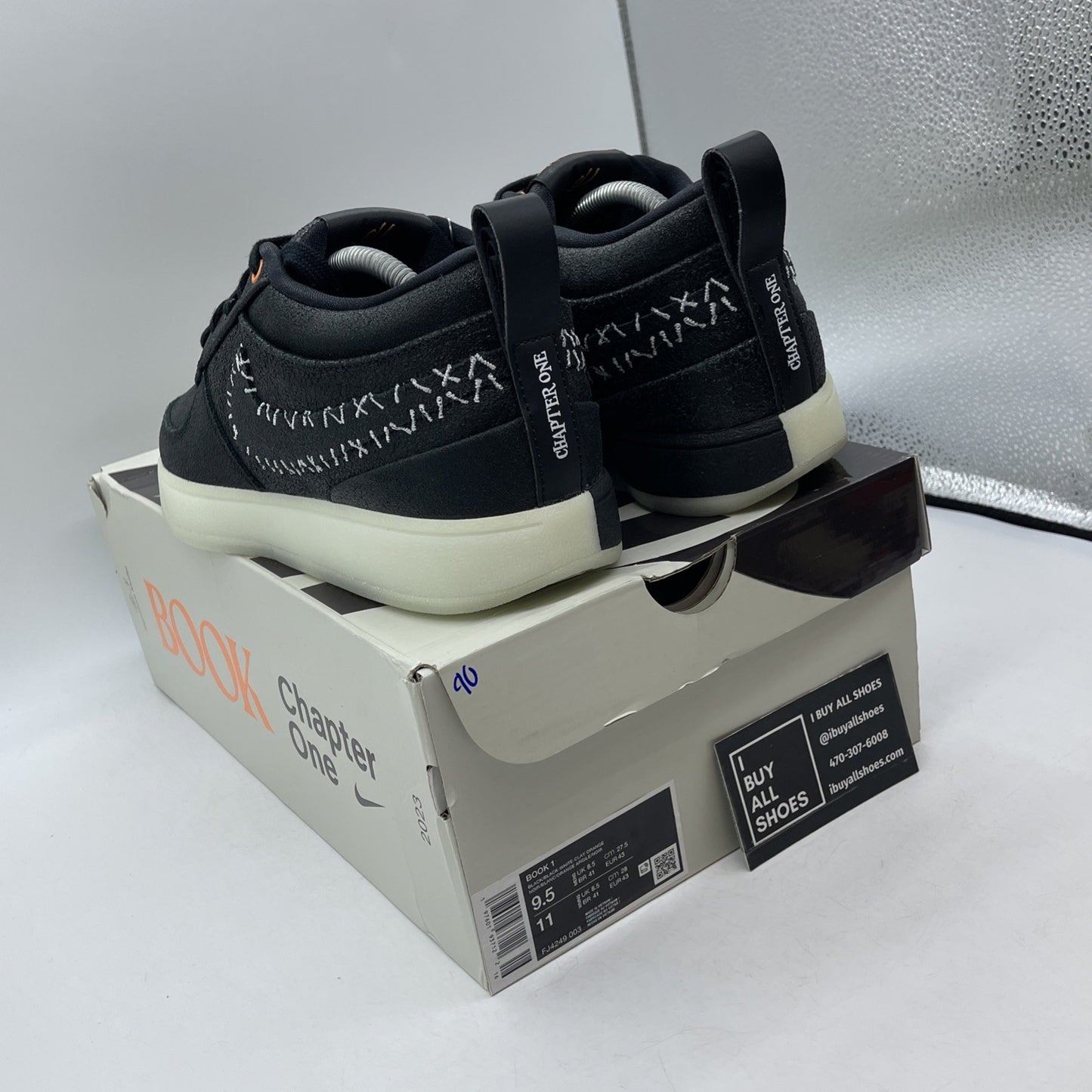 Size 9.5 - Nike Book 1 Halloween Black GLOW IN DARK Suede (FJ4249-003)