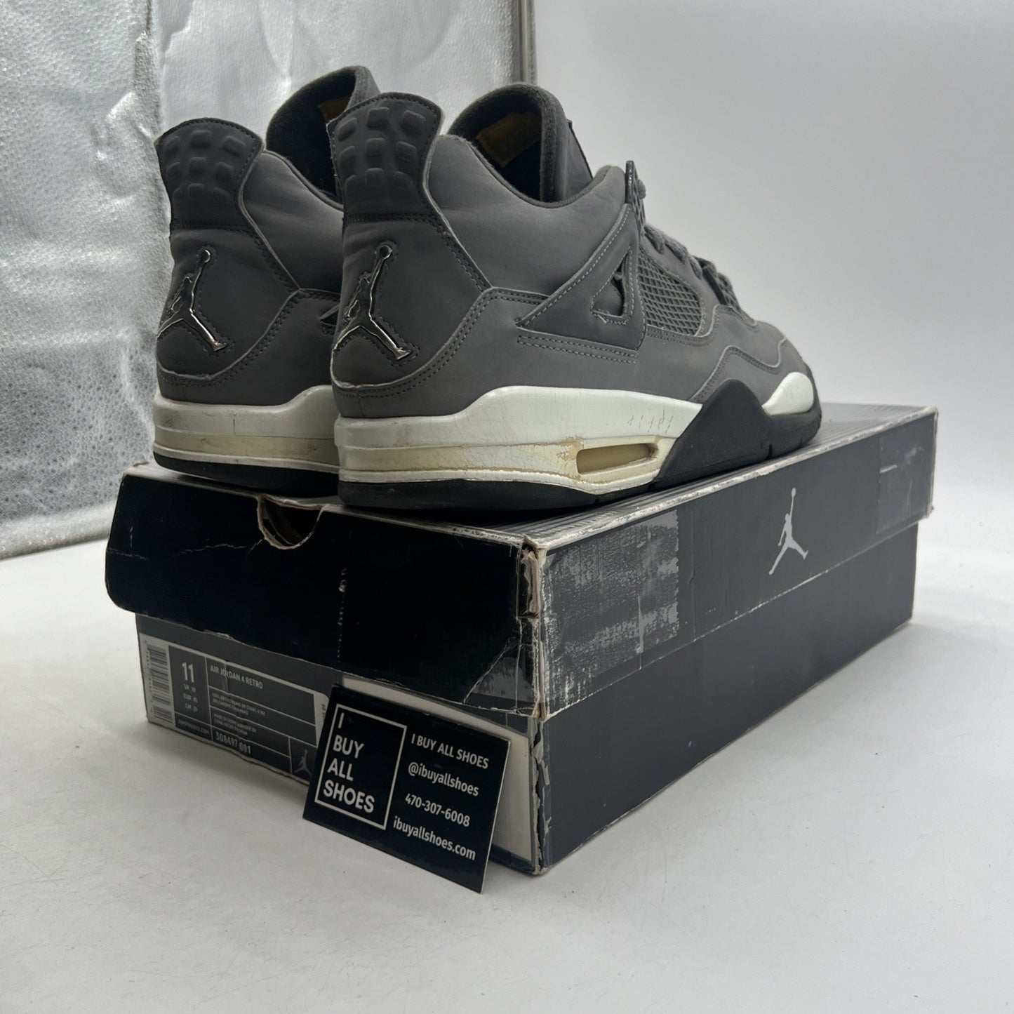 Size 11 - Air Jordan 4 Retro 2004 Cool Grey (308497-001)