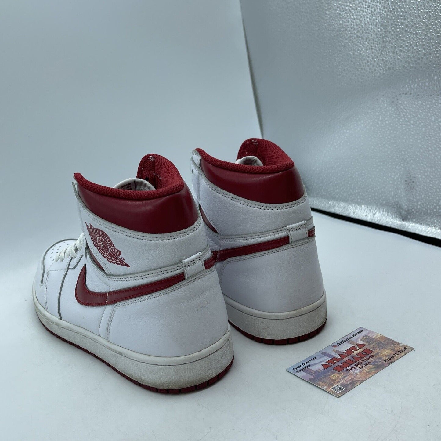 Size 9.5 - Air Jordan 1 Retro OG High Metallic Red White Leather (555088-103)