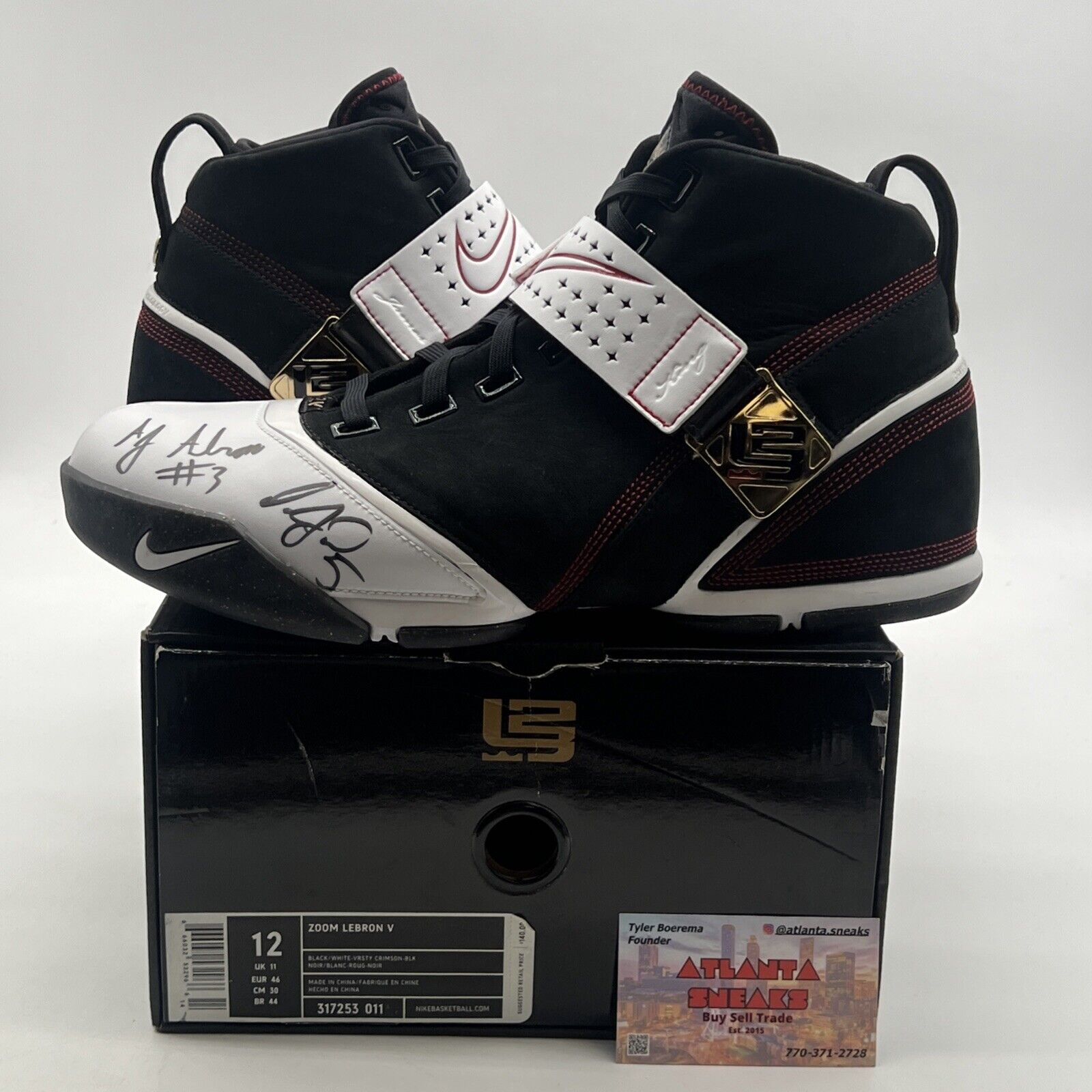 Size 12 - Nike Zoom LeBron 5 Fearless (317253-011) Signed