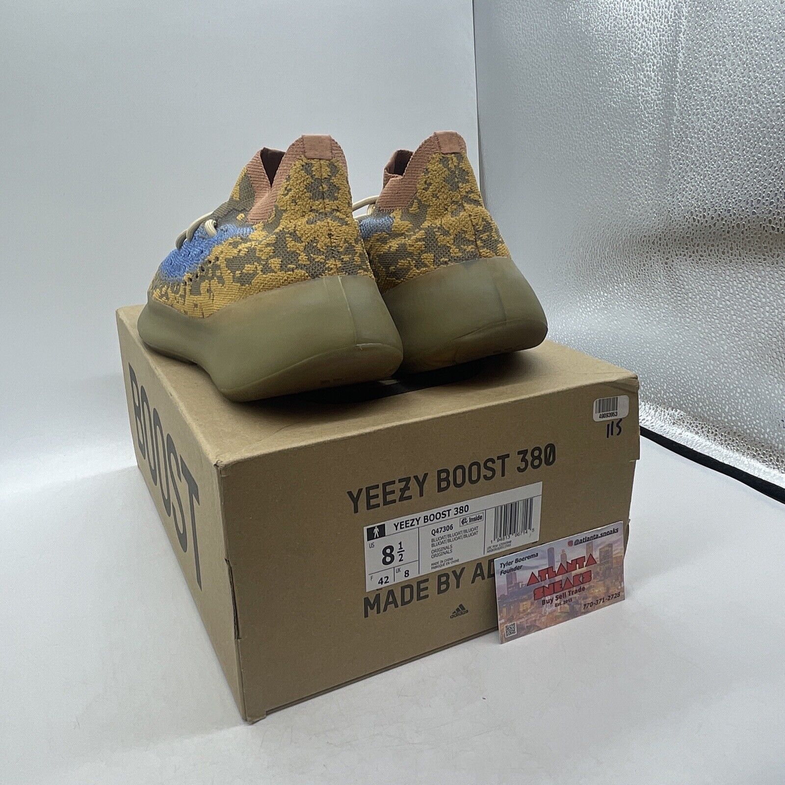 Size 8.5 - adidas Yeezy Boost 380 Blue Oat Non-Reflective