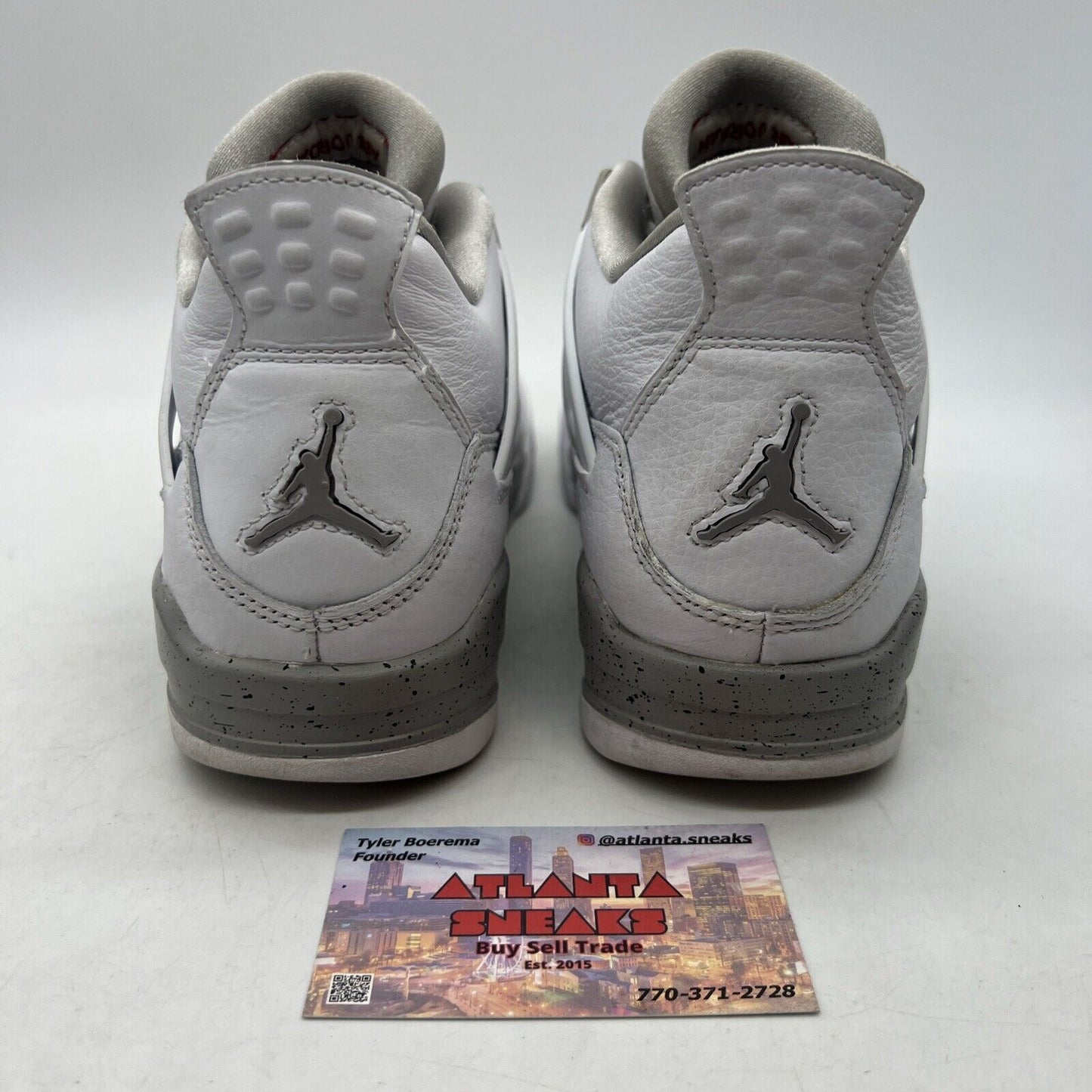 Size 6.5 - Jordan 4 Retro Mid White Oreo White Grey Leather (DJ4699-100)