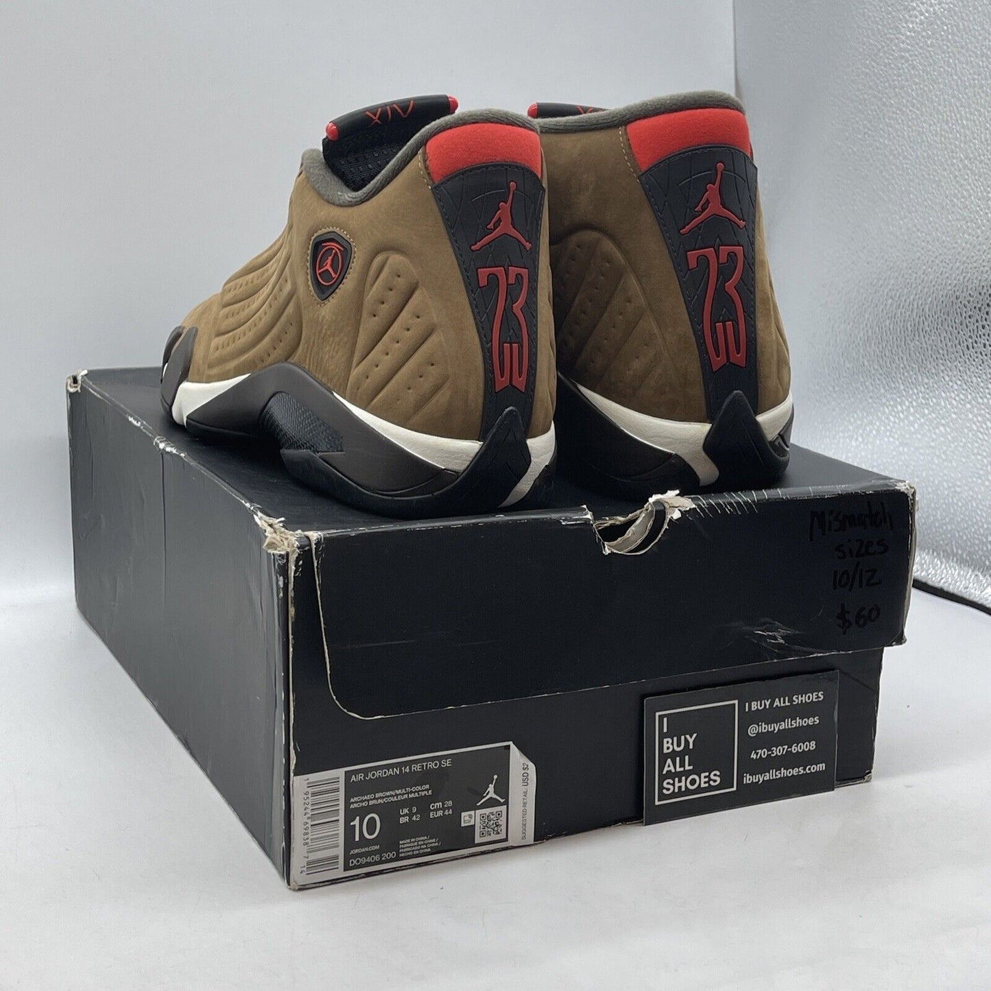 Size 10 & 12 - Air Jordan 14 Retro Winterized Brown (DO9406-200) (MISMATCH)