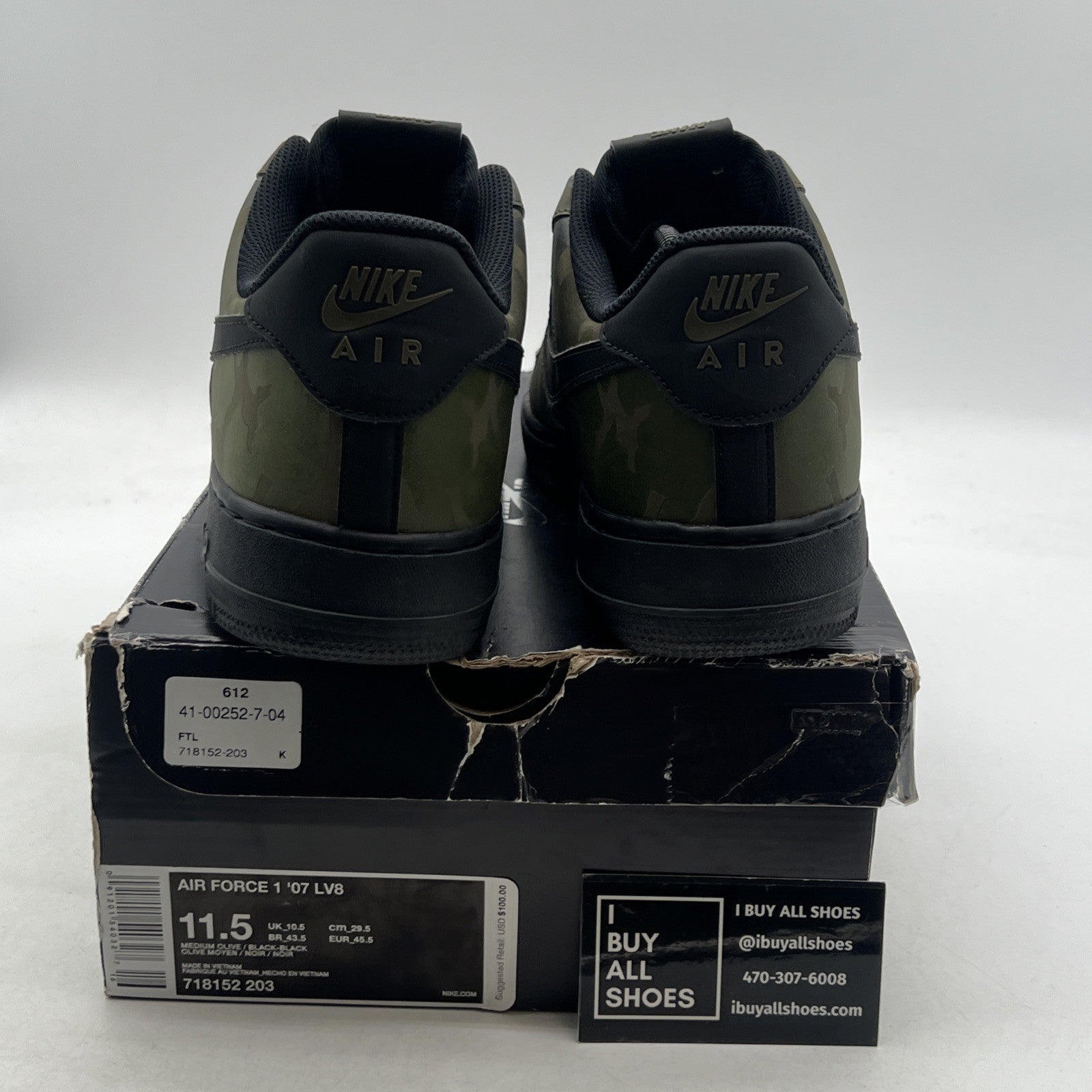 Size 11.5 - Nike Air Force 1 '07 LV8 Low Reflective Camo (718152-203)