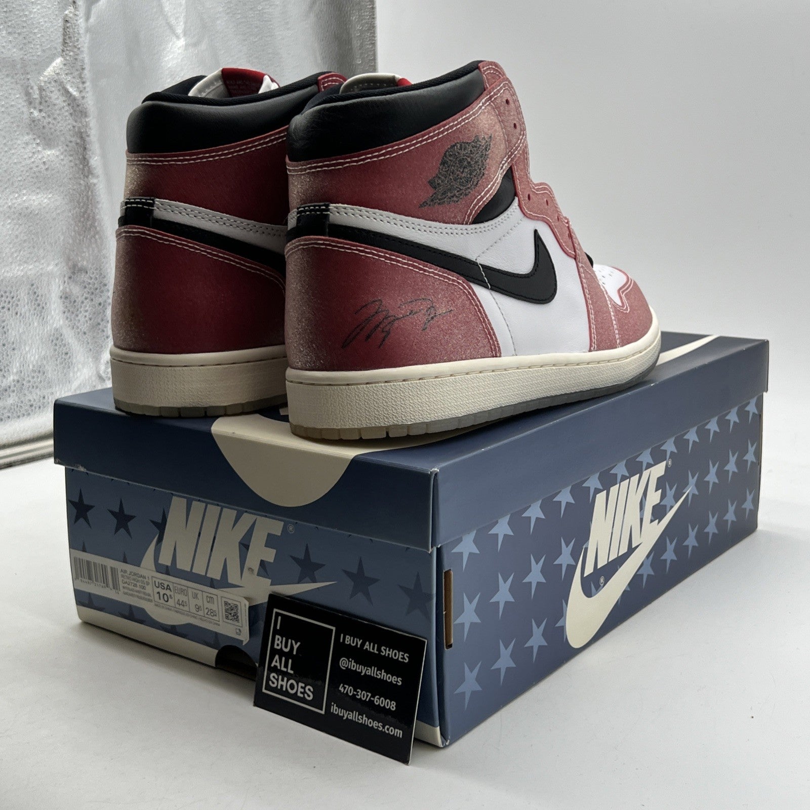 Size 10.5 -Air Jordan 1 Retro High OG SP x Trophy Room Chicago 2020 (DA2728-100)