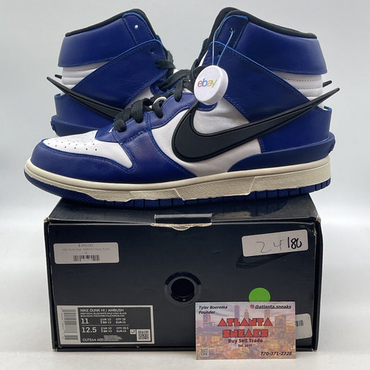 Size 11 - Nike AMBUSH x Dunk High Deep Royal White Black Blue (CU7544-400)