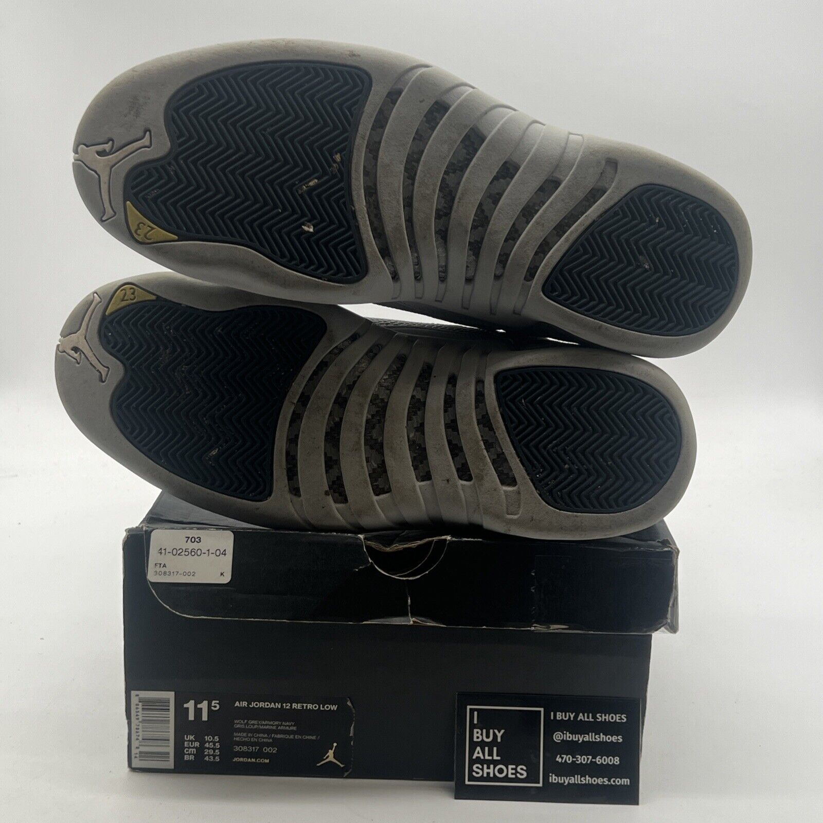 Size 11.5 - Air Jordan 12 Retro Low Wolf Grey (308317-002)